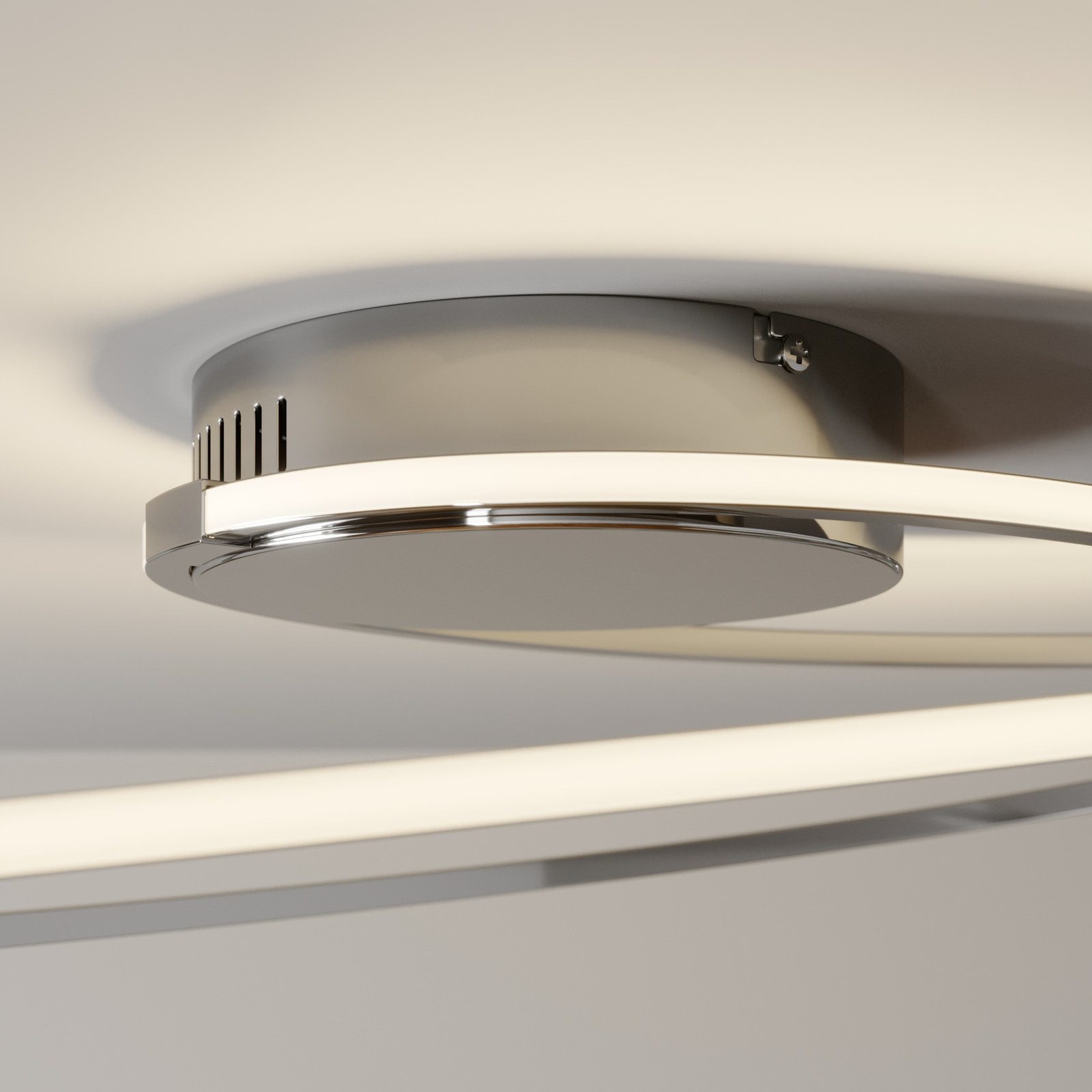 Lindby Xenias LED-Deckenleuchte, chrom