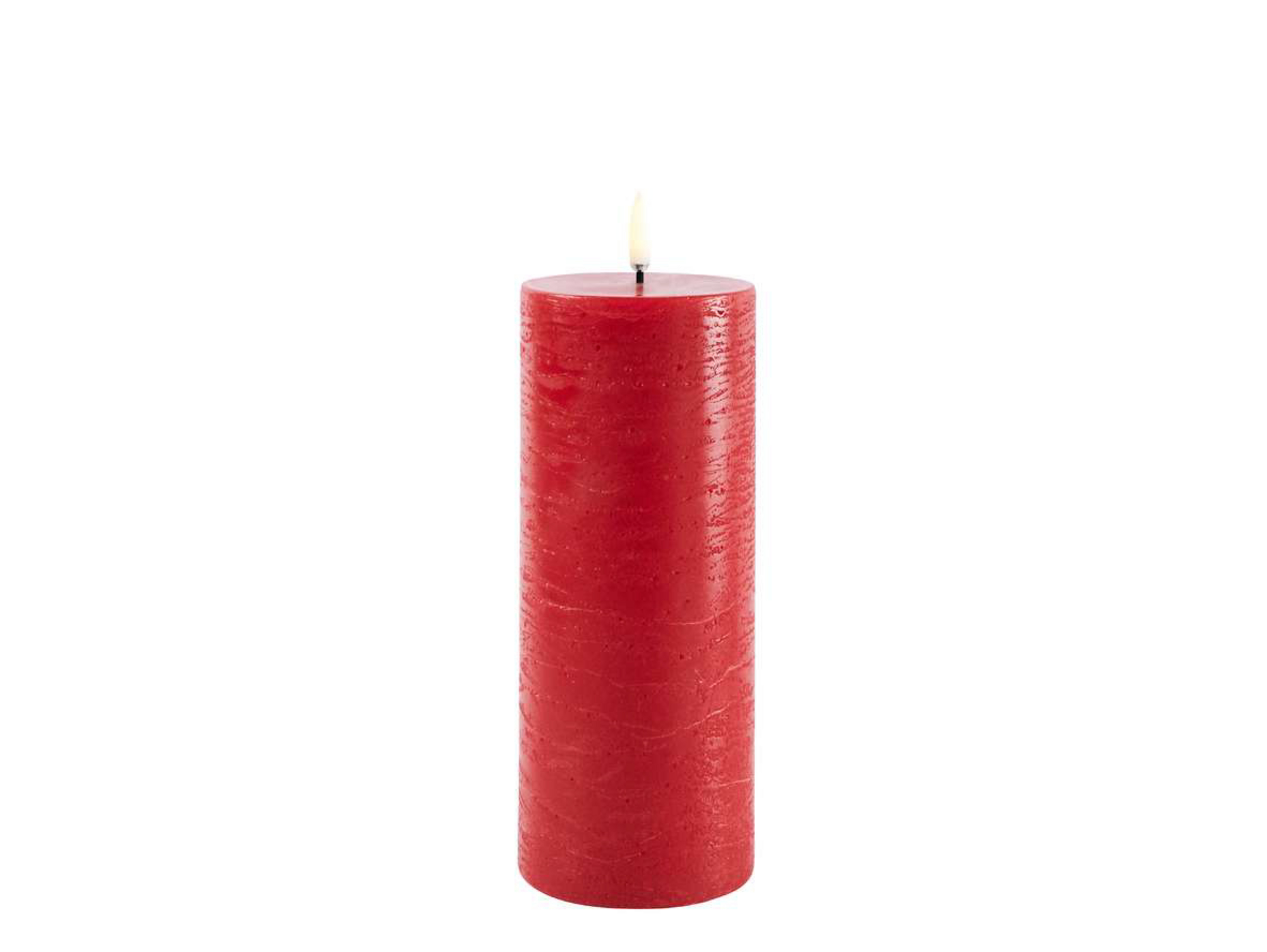Pillar Candle LED 7,8x20,3 cm Rustic Red - Uyuni Lighting
