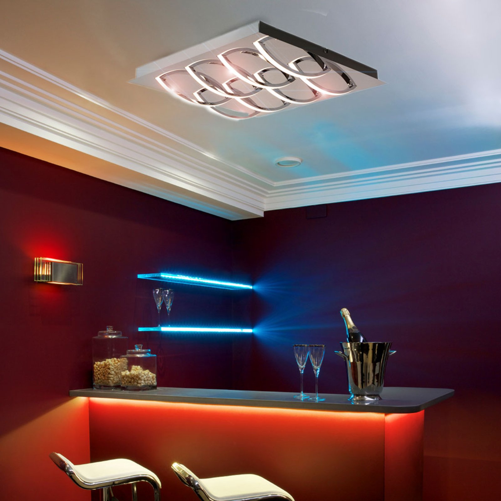 Manchester LED ceiling light 8-bulb