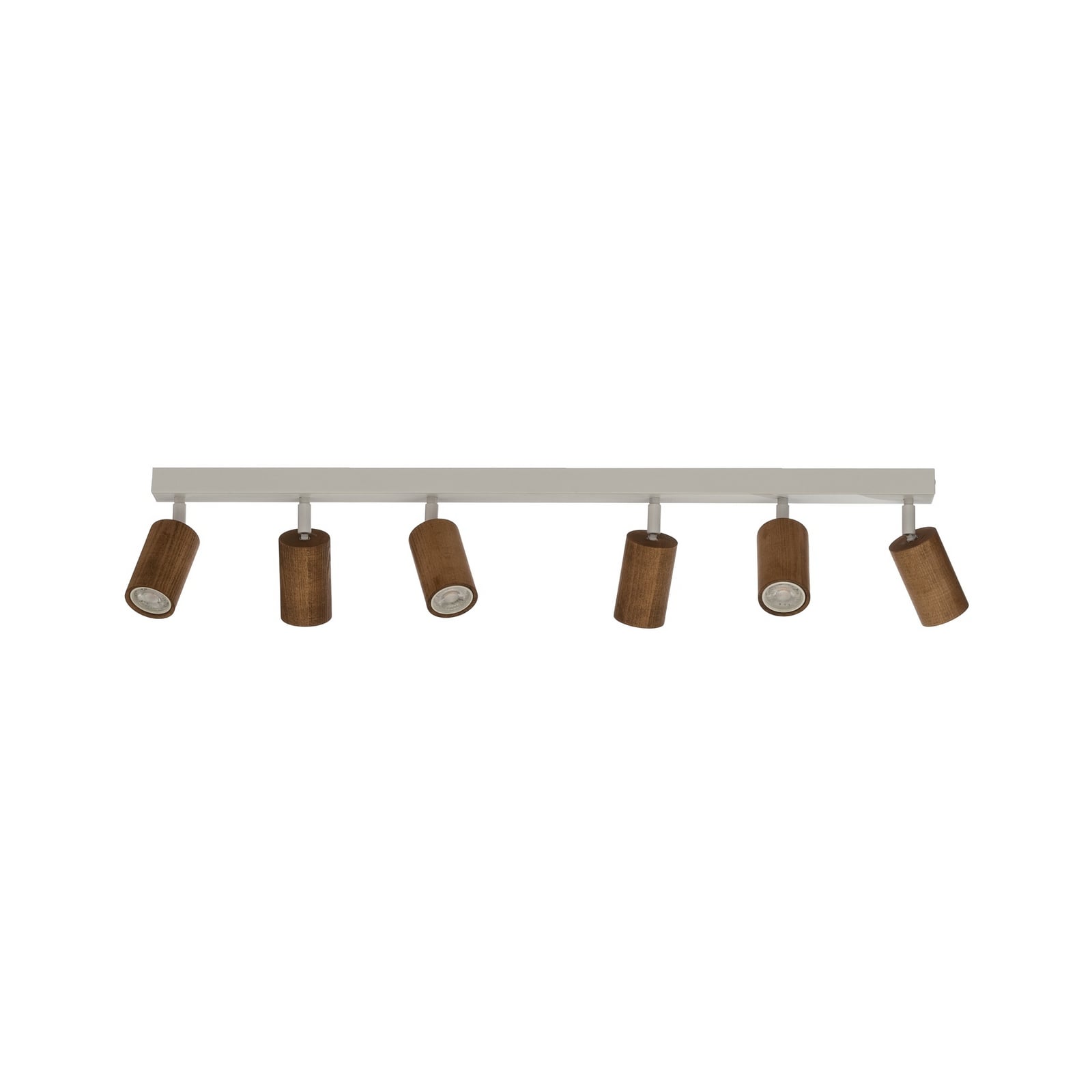 Deckenstrahler Nisse, weiß, Länge 90 cm, 5-flg., Holz/Metall