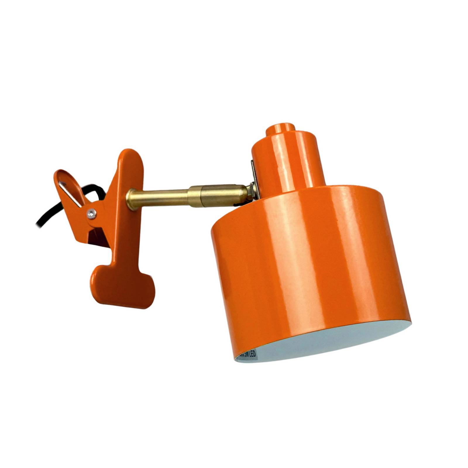 Lampa z klipsem Dyberg Larsen Ocean, pomarańczowa, E14, metalowa