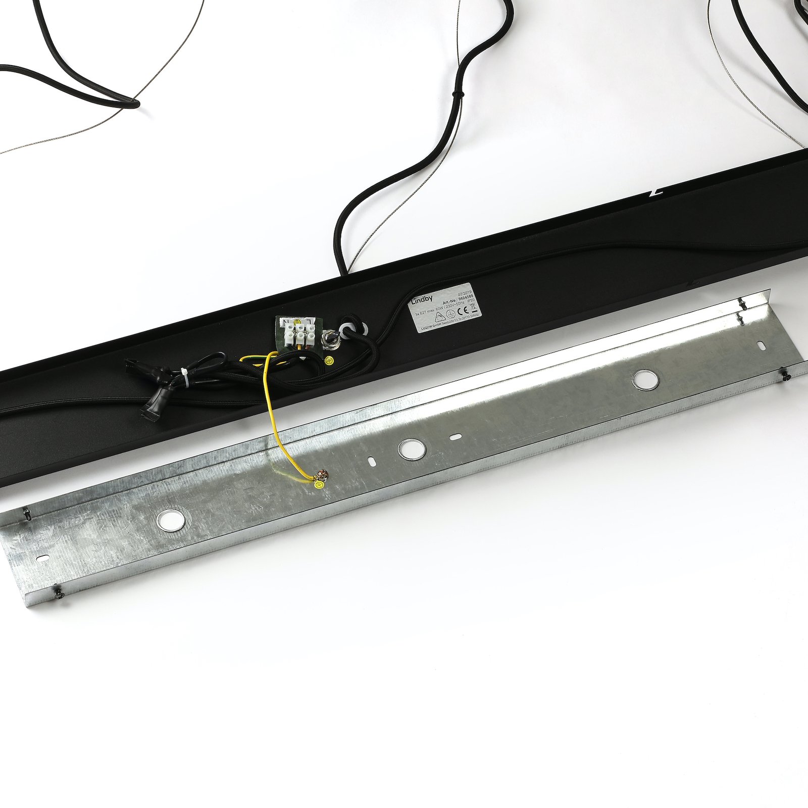 Gretja 3 Hanglamp Black/Gold - Lindby