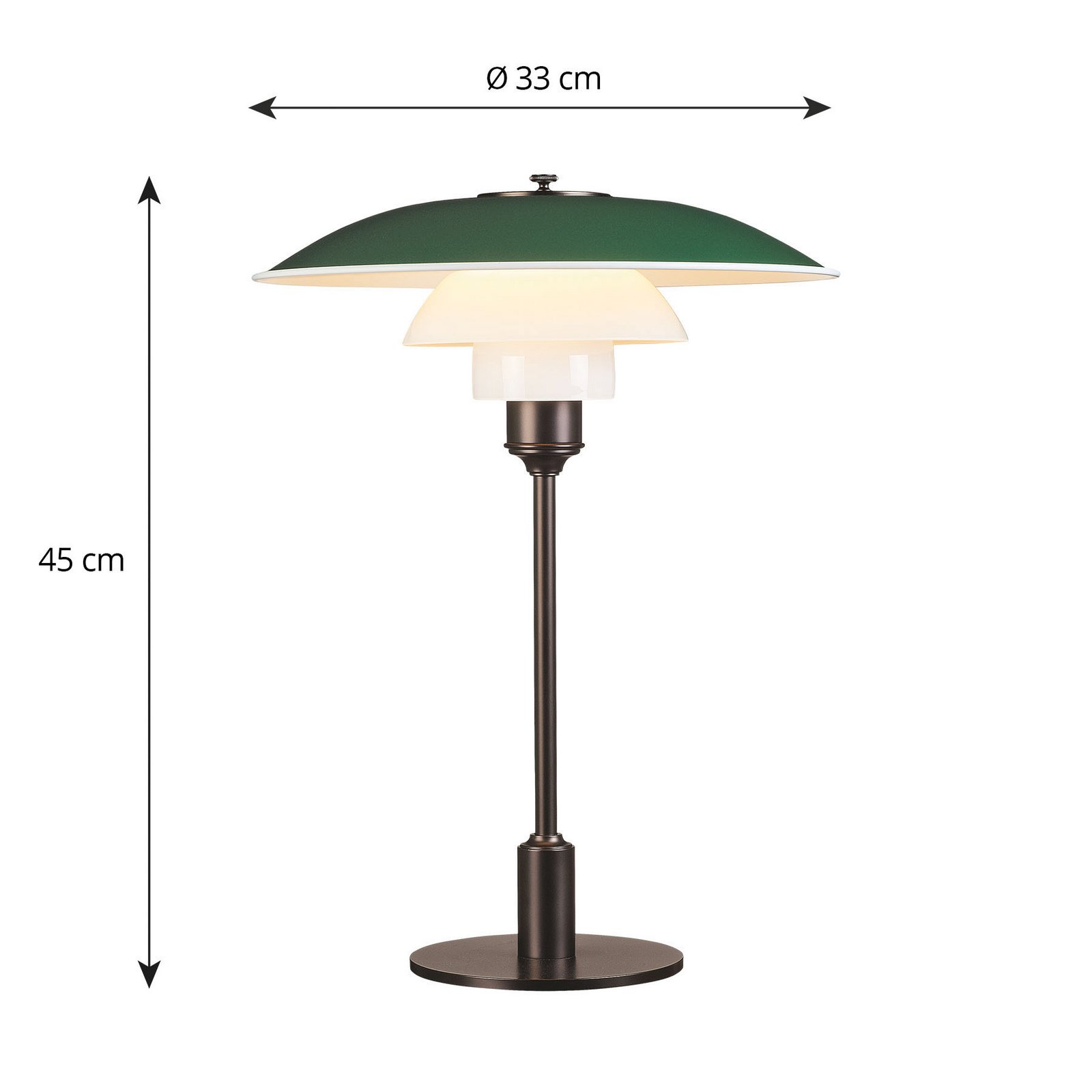 PH 3½-2½ Tischleuchte Grün - Louis Poulsen