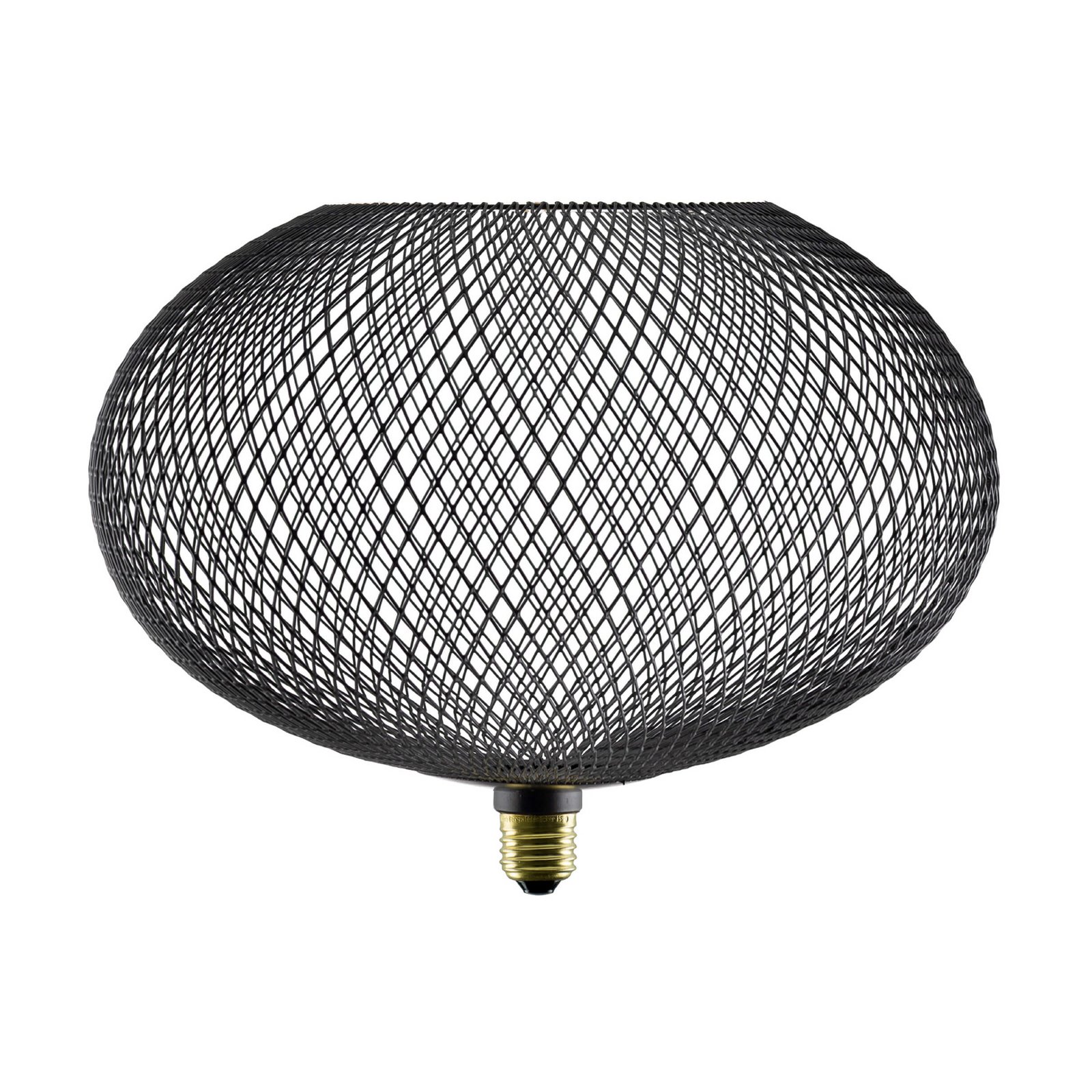 Segula LED Floating Cage melns Oval300 E27 5W 2200 K dim.