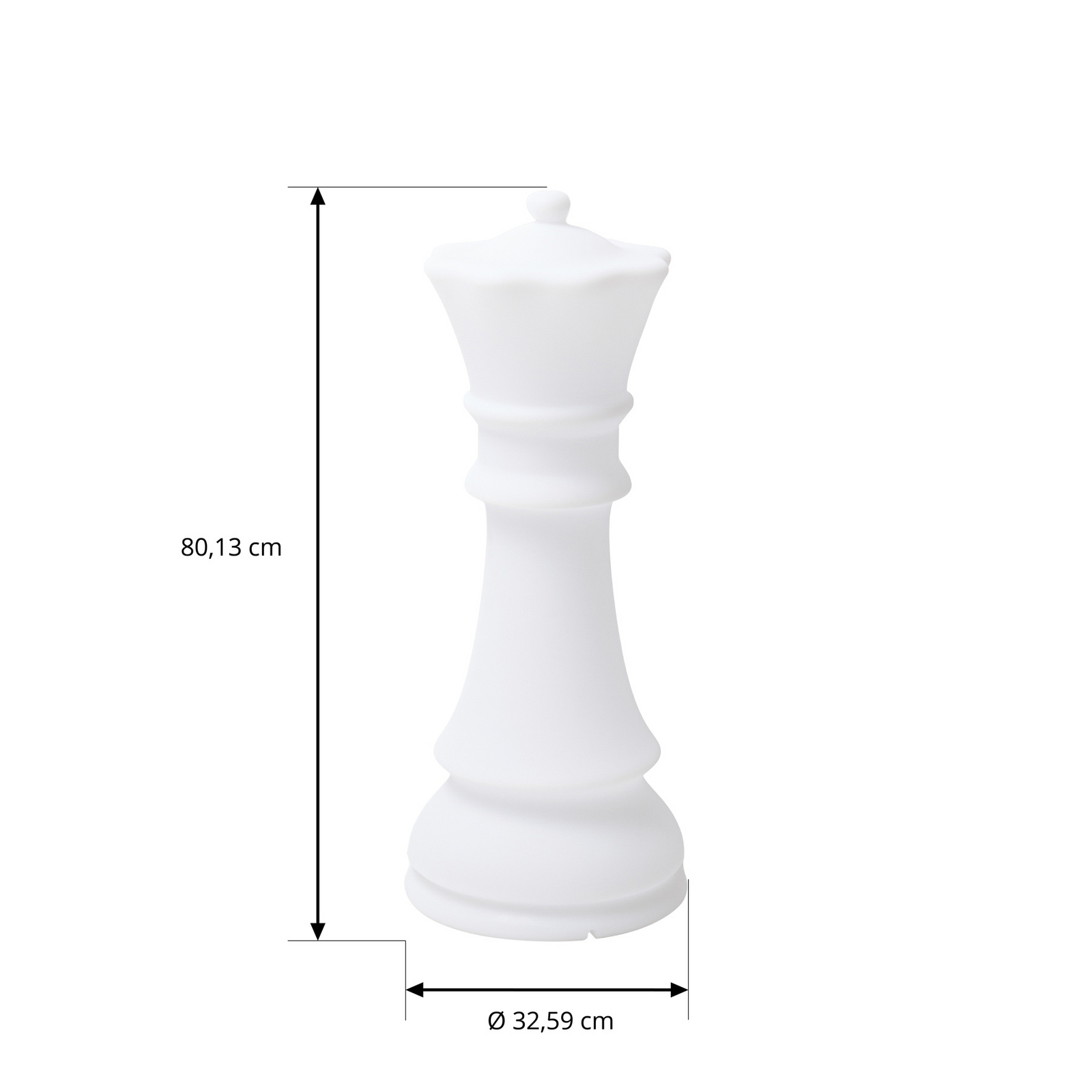 Gambi LED-gulvlampe, skakbrik (dame), 80 cm, CCT, IP44 - Lucande Gambi LED-gulvlampe, skakbrik (dame), 80 cm, CCT, IP44 - Lucande