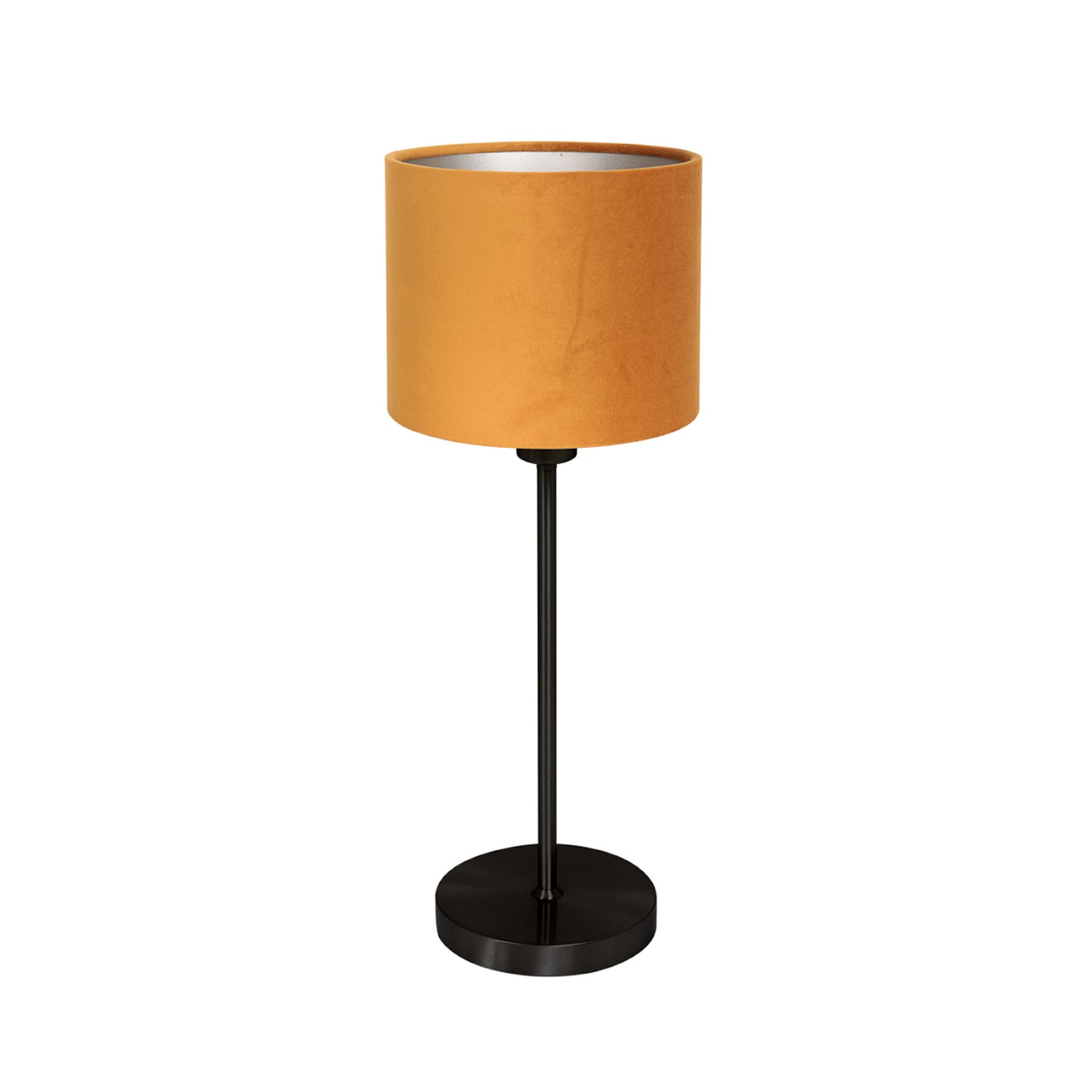 Candeeiro de mesa Noor preto/veludo dourado, altura 50 cm, E27