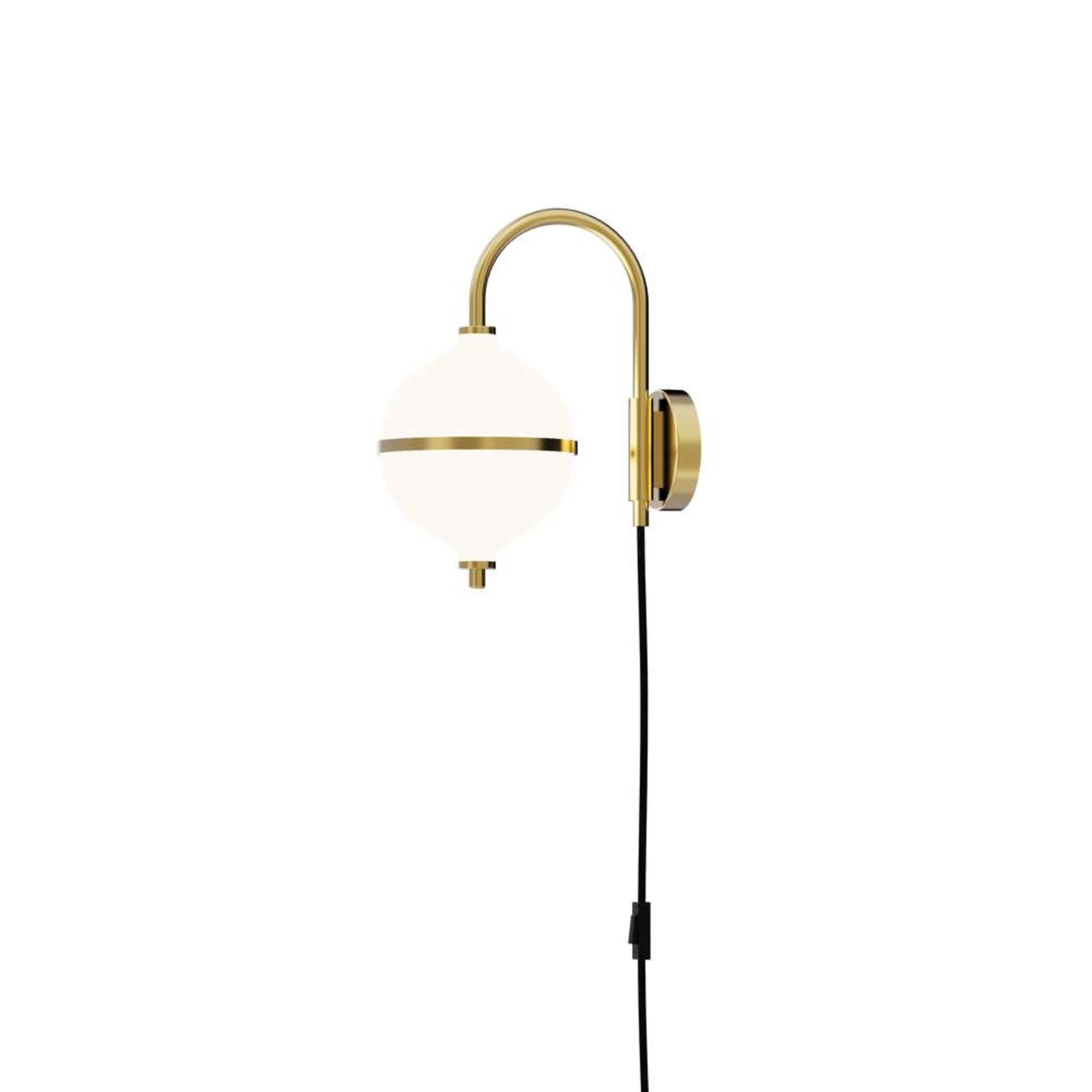 Eternal Moonlight Aplică de Perete Small Coated Brass/Opal/Black - Rebello Decor