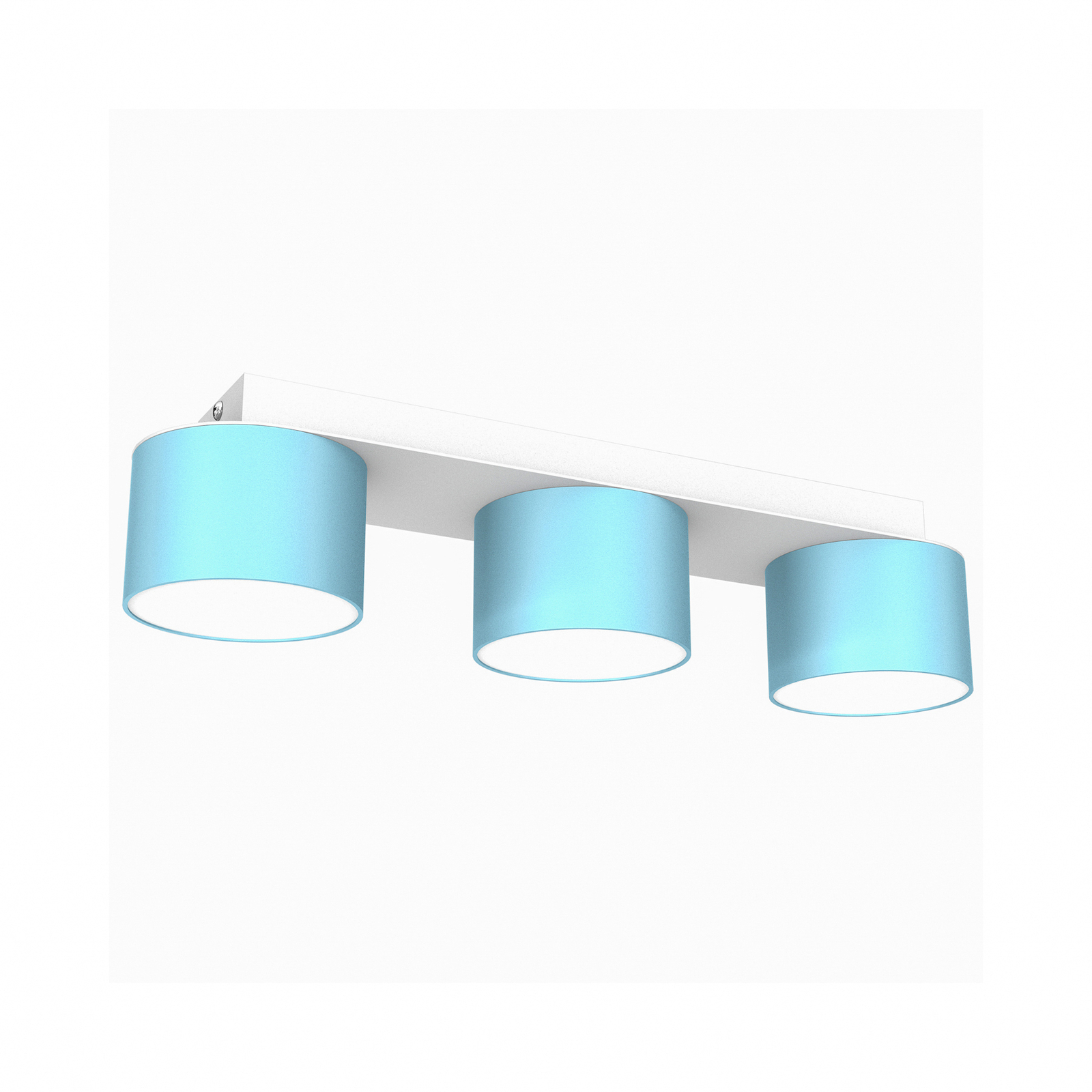 Plafondlamp Cloudy balken 3-lamps blauw