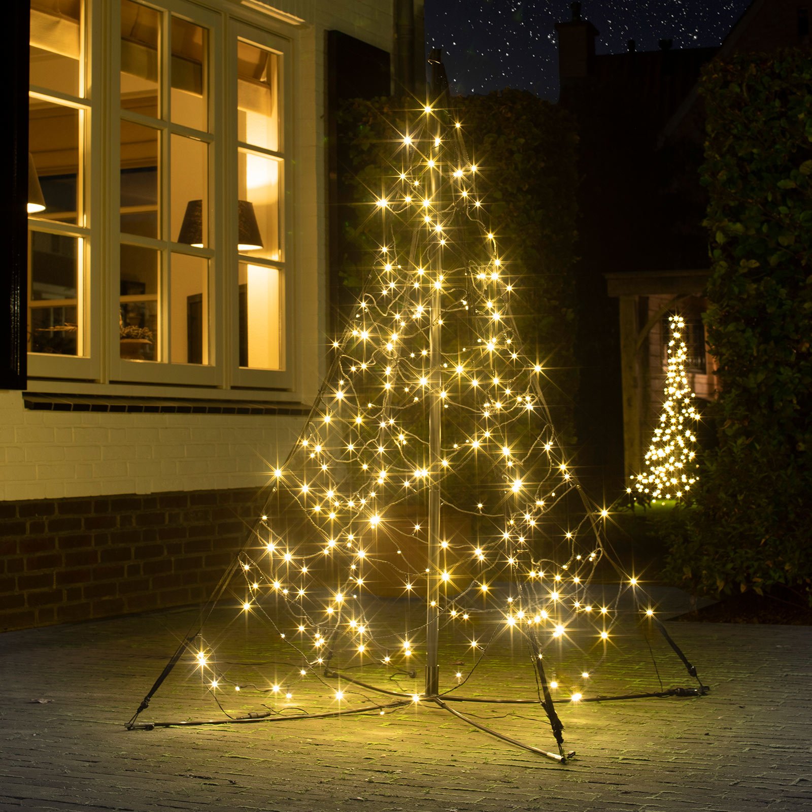 Fairybell árbol de Navidad, mástil, 240 LEDs 150cm