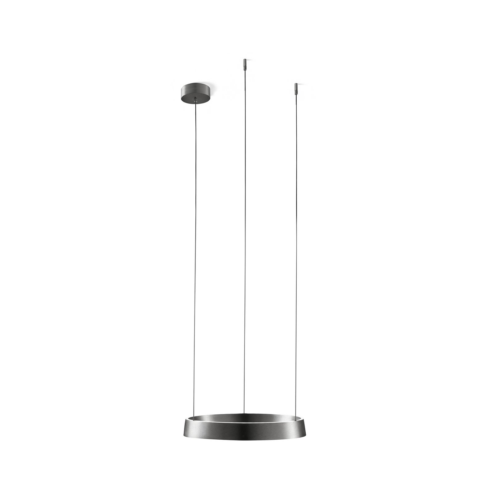 Edge Round LED-Hängelampe titangrau Ø40cm, CCT - Light-Point