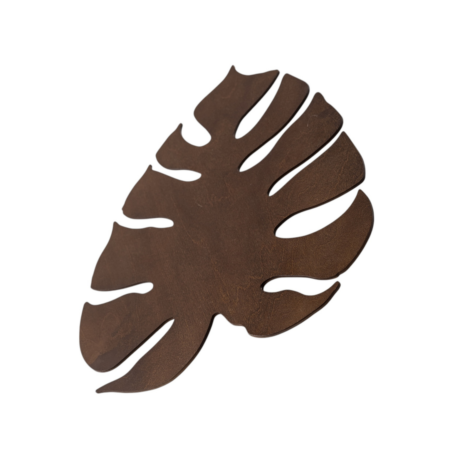 Envostar applique murale Folah, forme de feuille, noyer, 40 x 35 cm