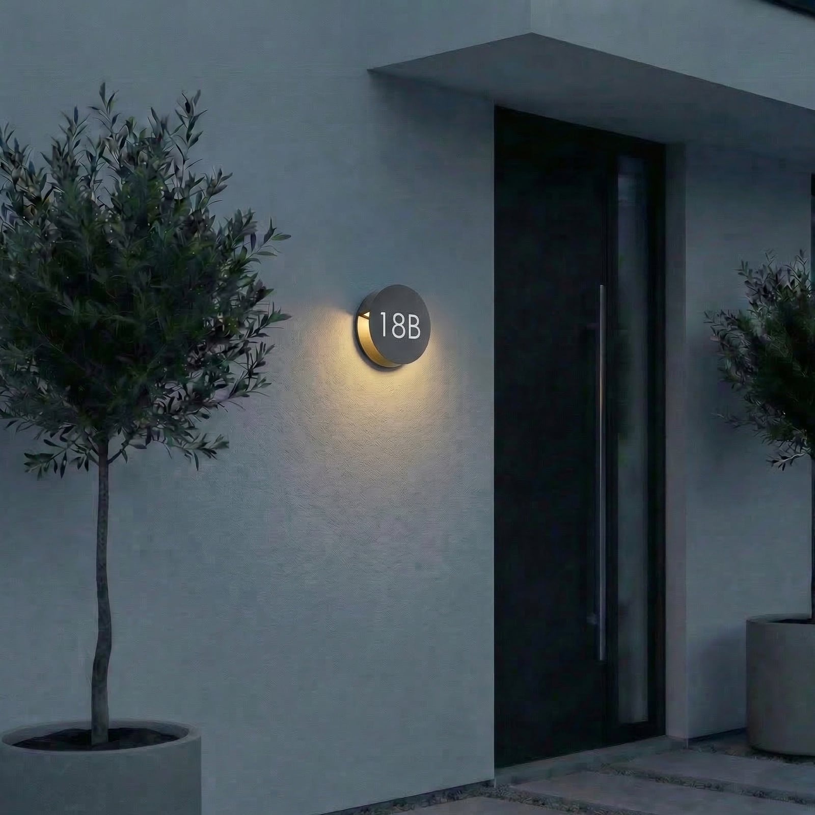 Advero LED-Außenwandlampe, IP44, CCT, Hausnummer, anthrazit - Lucande