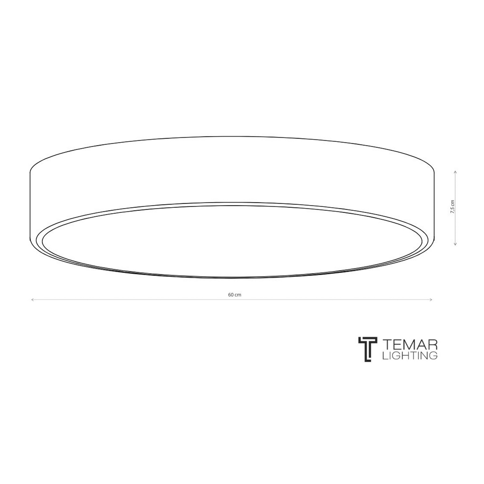 Candeeiro de teto Cleo com difusor de vidro, preto, Ø 60cm