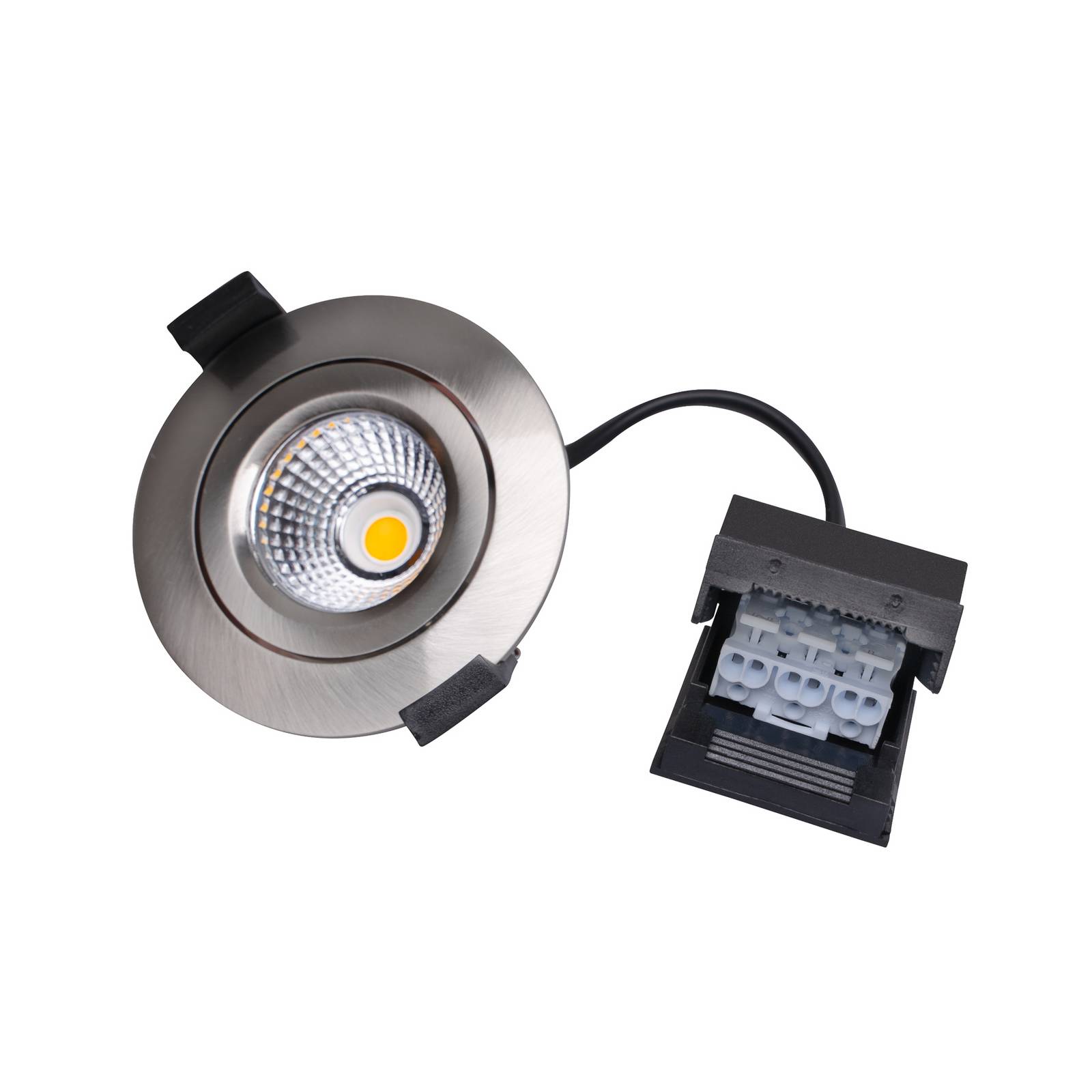 DOTLUX LED-Deckeneinbaulampe CIRCLEminidim edelstahl Ø 8,5cm günstig online kaufen