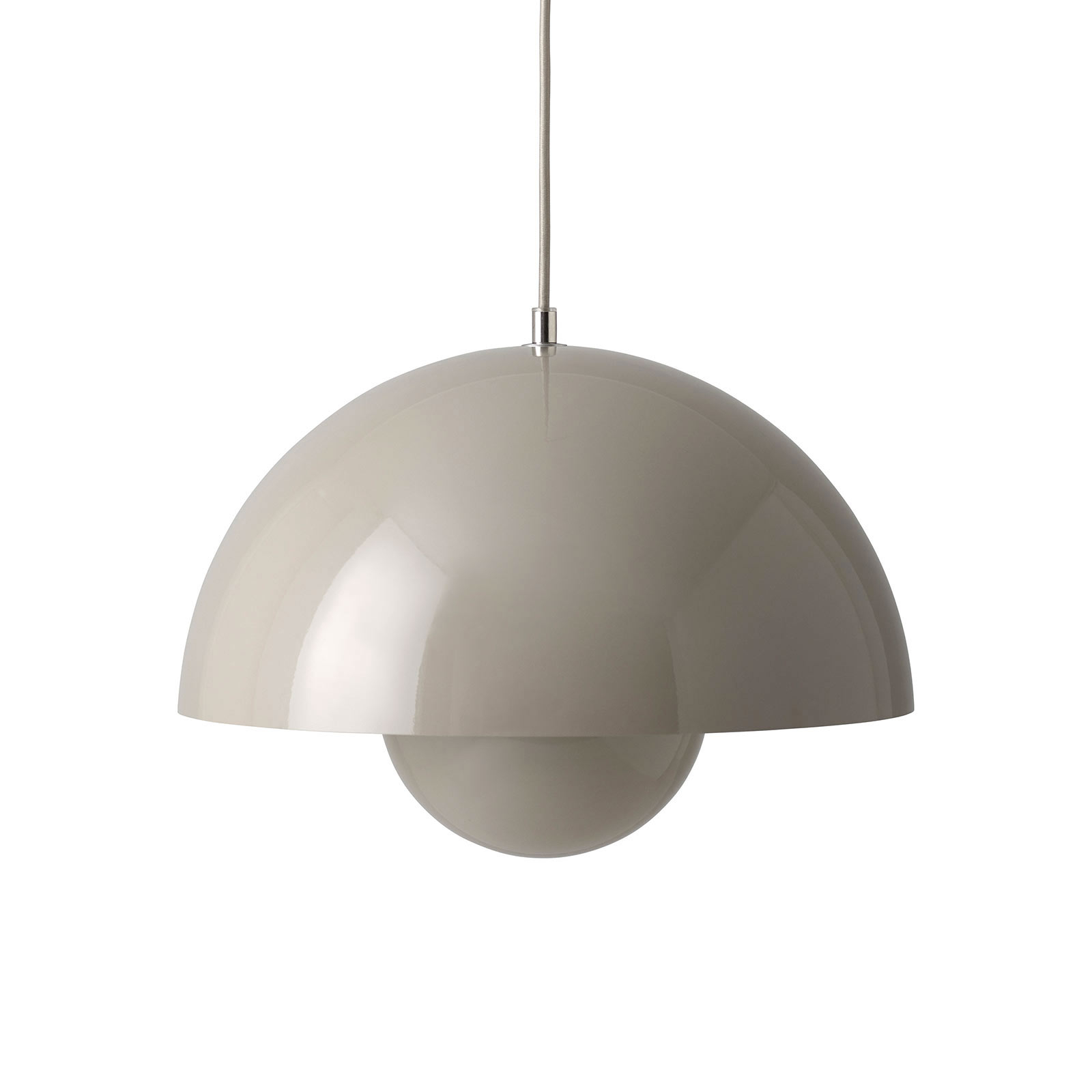 &Tradition lampada a sospensione Flowerpot VP7, Ø 37 cm, grigio-beige