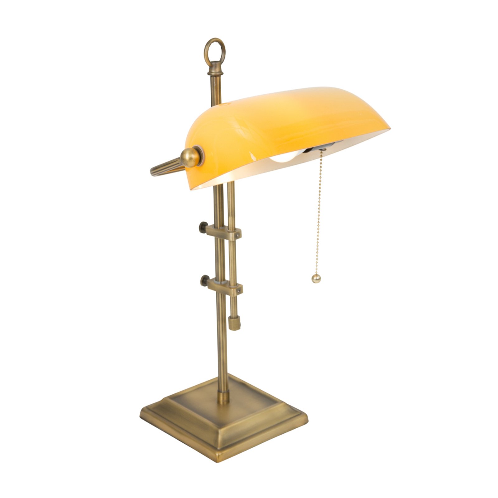 Schreibtischlampe Ancilla verstellbar bronze/gelb