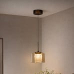 LED-Hängeleuchte Tumblers, 1-flammig, bronze, Glas, 3.000 K