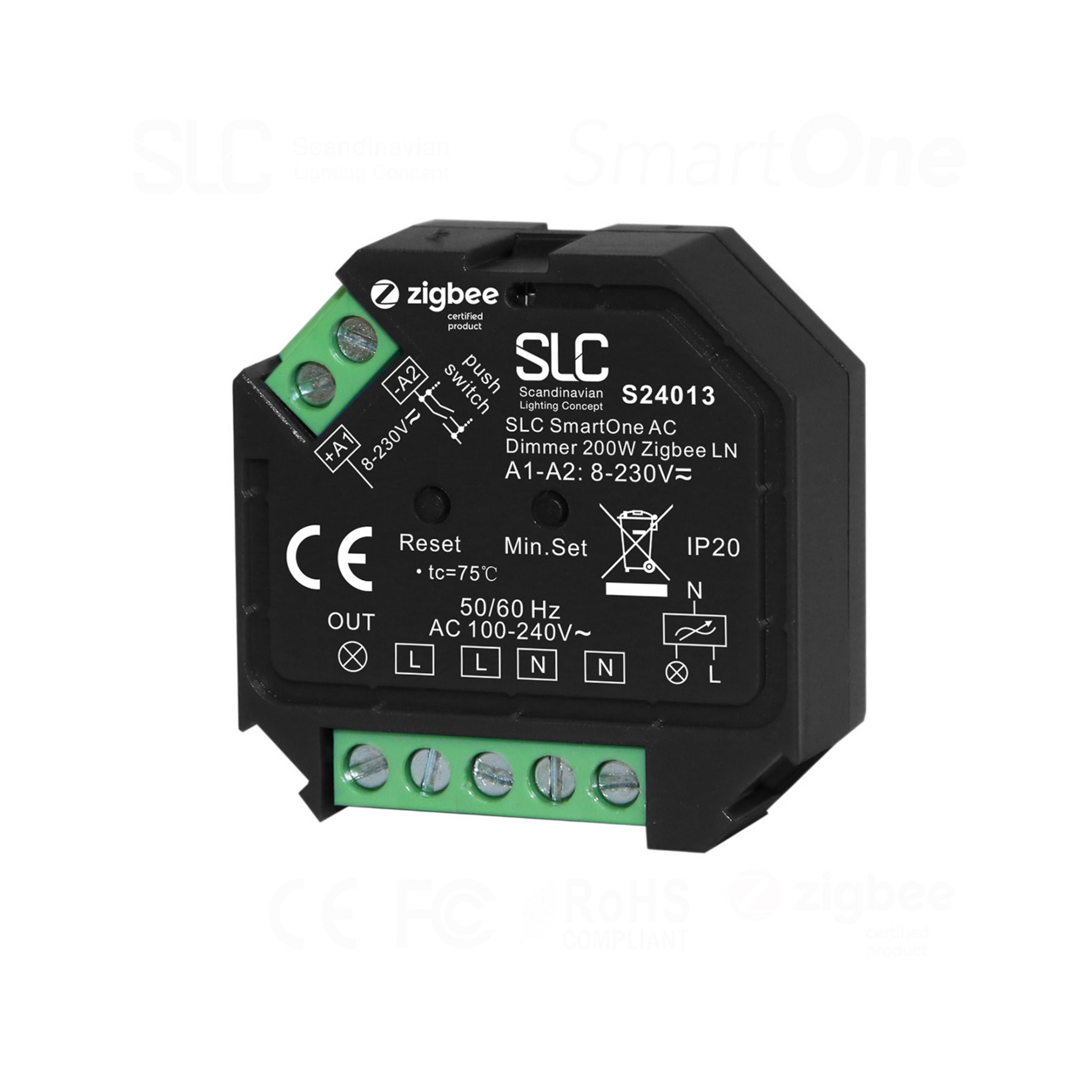 SLC SmartOne AC Variateur d'intensité Mini 200W ZigBee LN