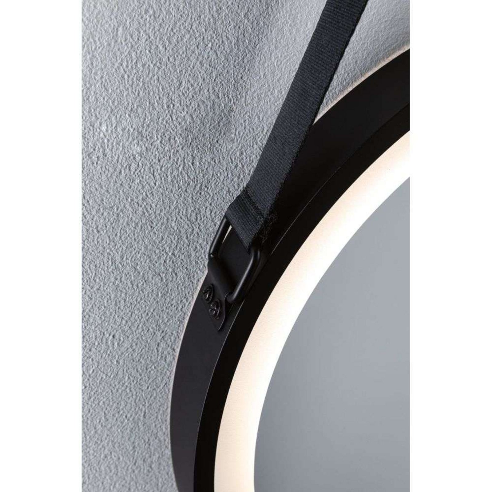 Miro LED Illuminated Mirror TW IP44 Matt Negru - Paulmann