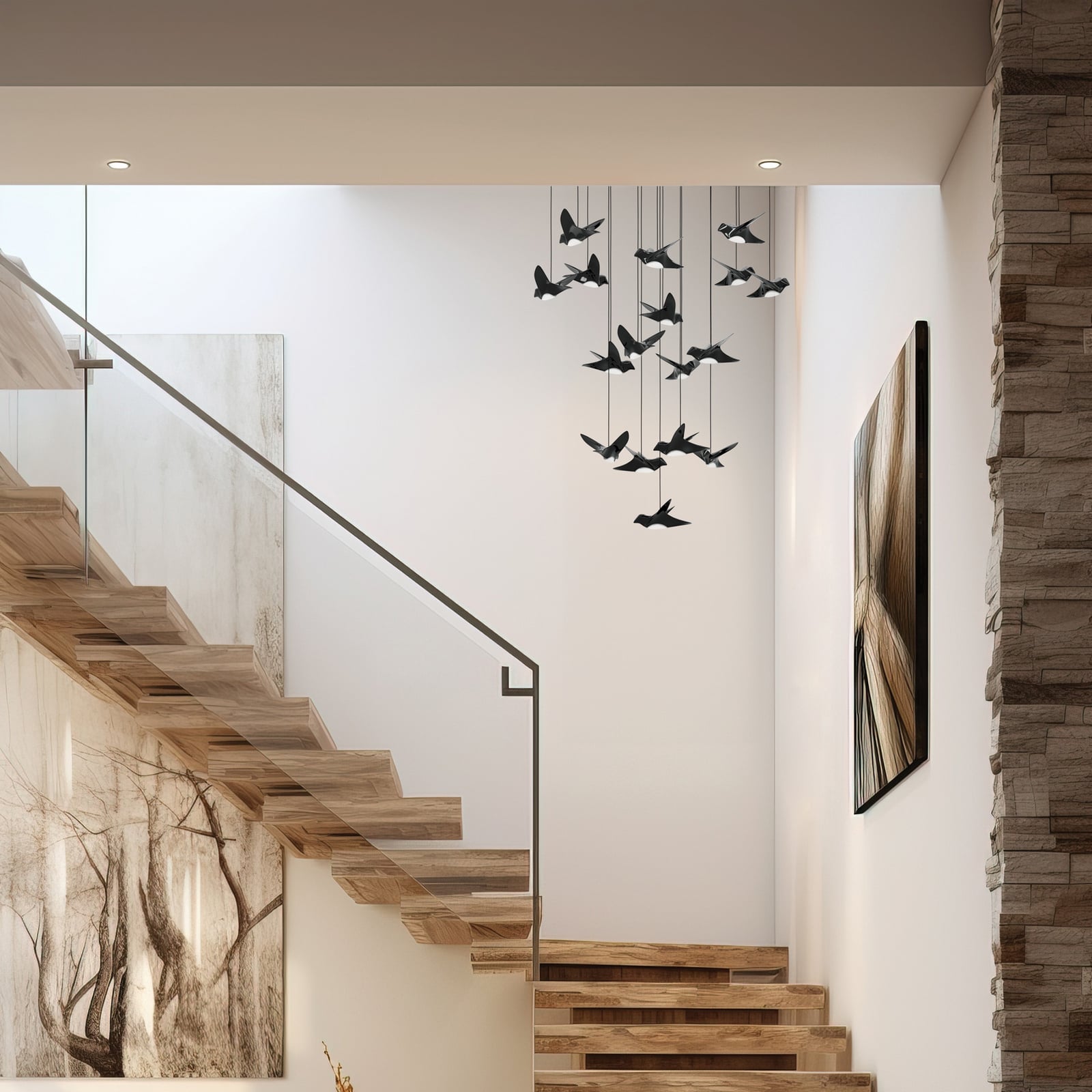 Závěsné světlo Paratebueno, černé, kulaté – EGLO Stars of Light