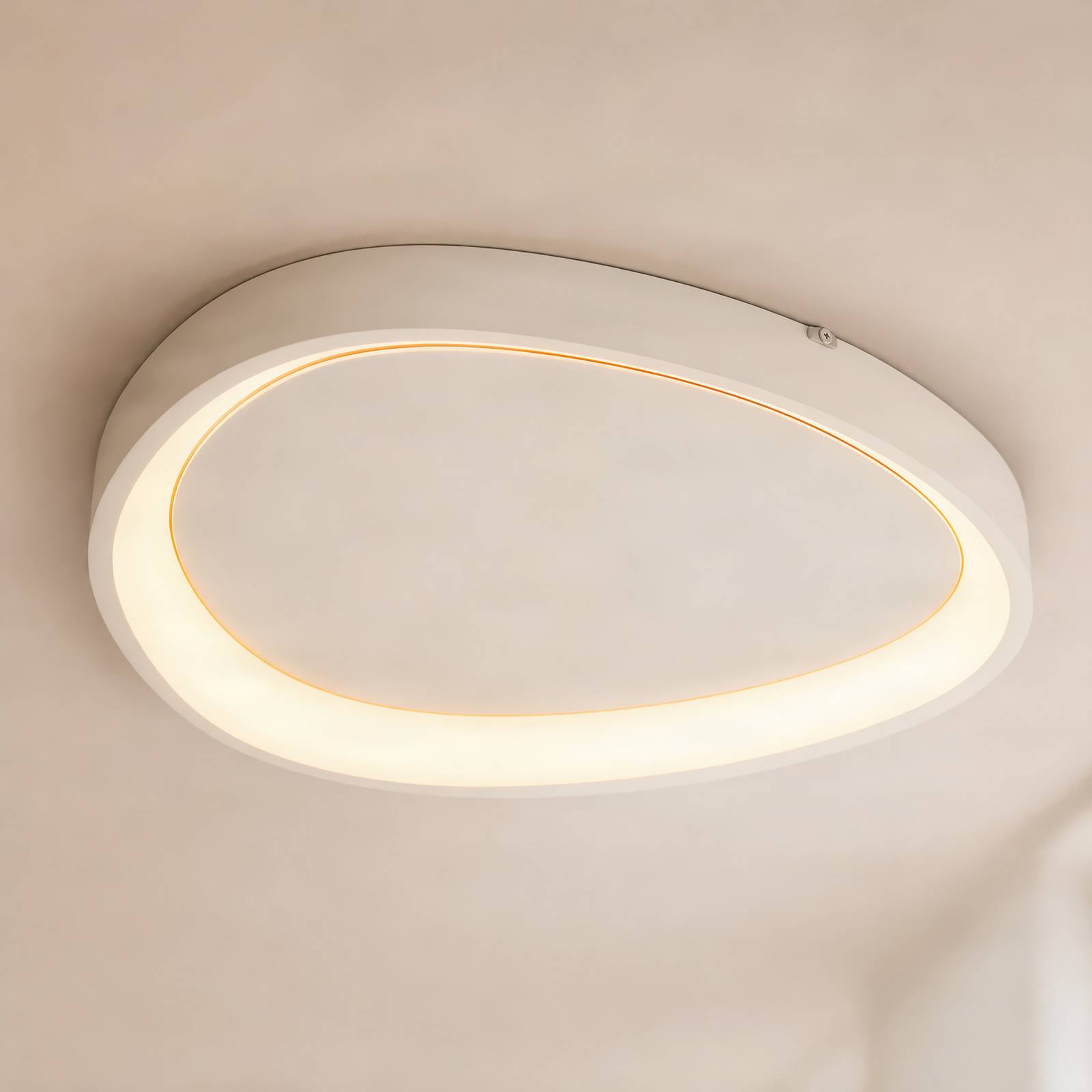 Lampa sufitowa LED Lindby Triangulo, biała, 42 cm, 3-stopniowa regulacja