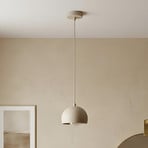 Sool pendant light, beige, Ø 15 cm, 1-bulb, metal, E27