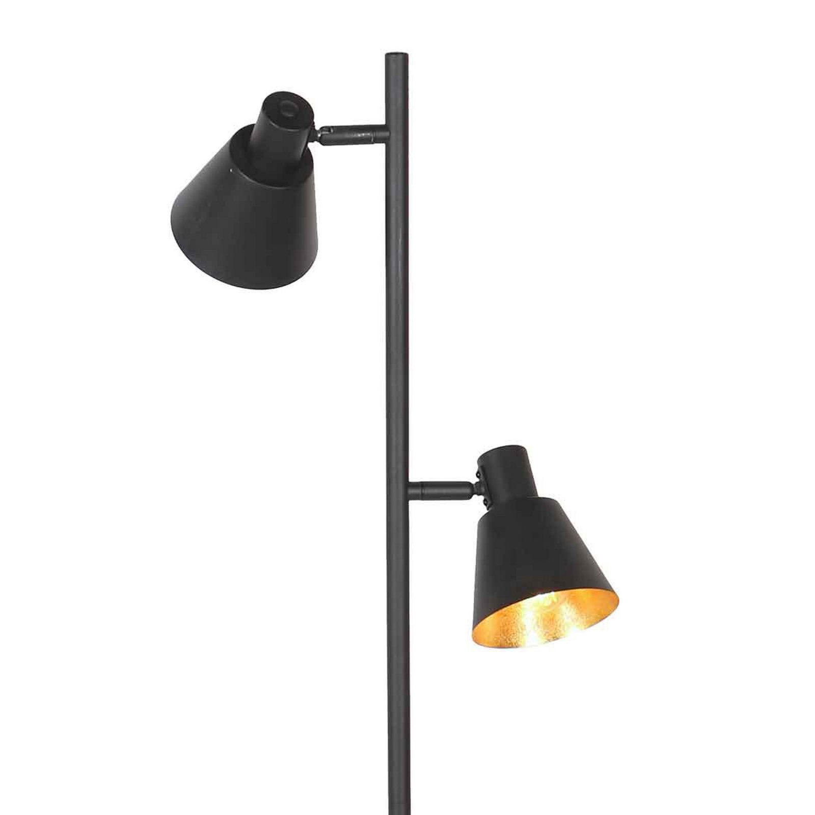 Stehleuchte Oeroe, zweiflammig, schwarz, Metall, E14
