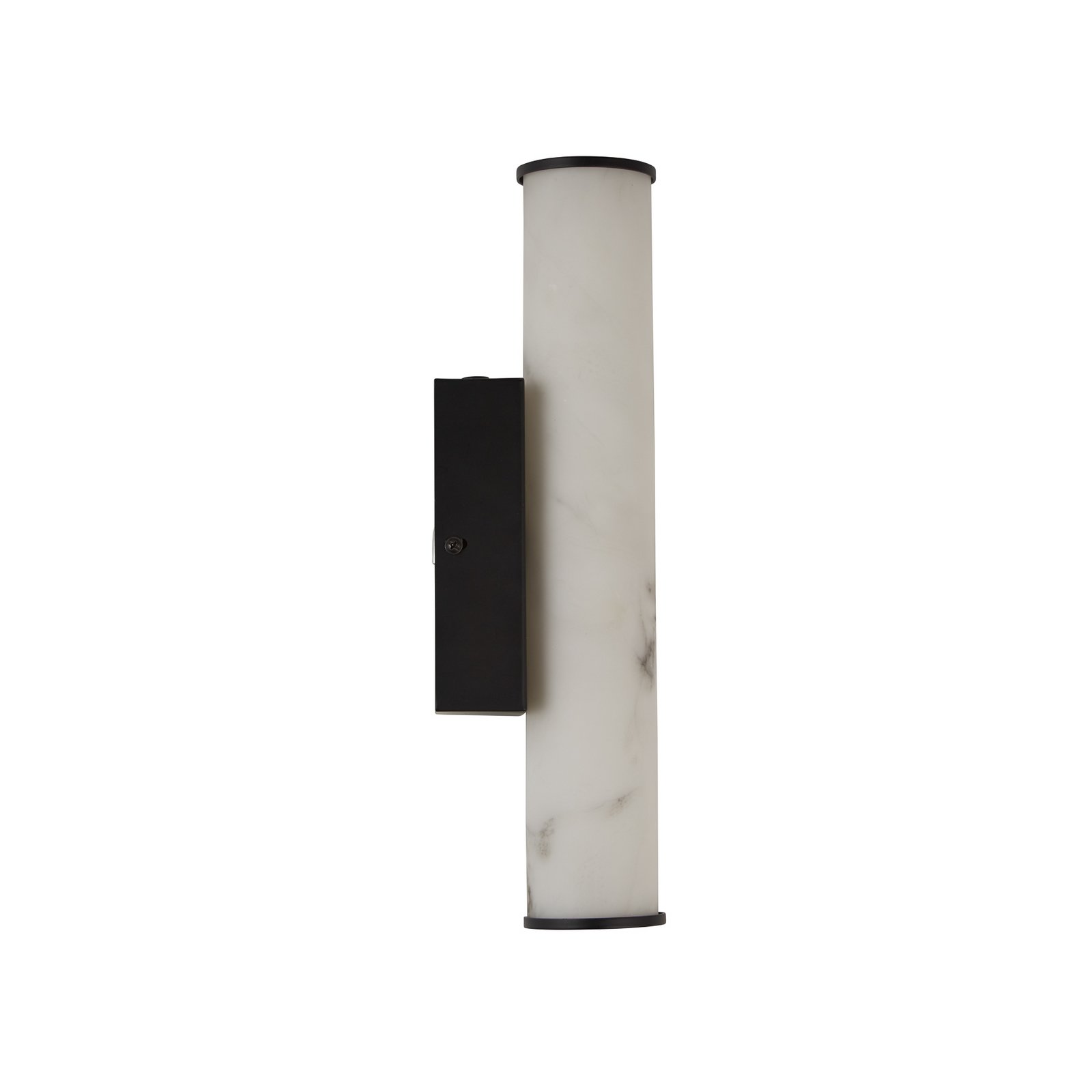 Appliance LED per il bagno Wales nera/marmorizzata 35 cm acciaio/resina
