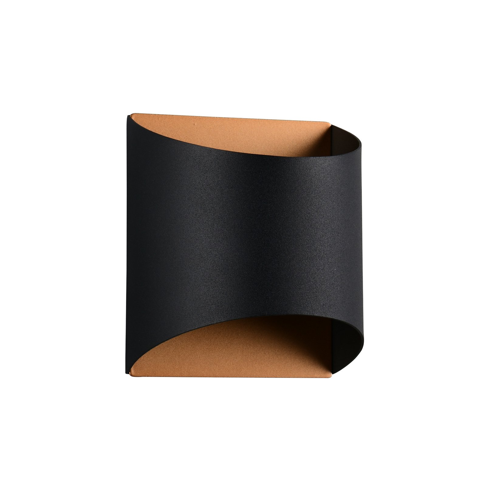 Aplică de perete Samdel, negru-auriu, înălțime 12 cm Metal G9 sus/jos