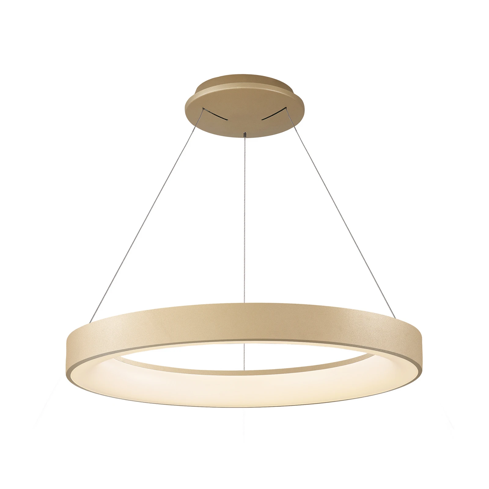 Viedā LED piekaramā lampa „Niseko II“, Ø 50 cm, zelta krāsā, CCT
