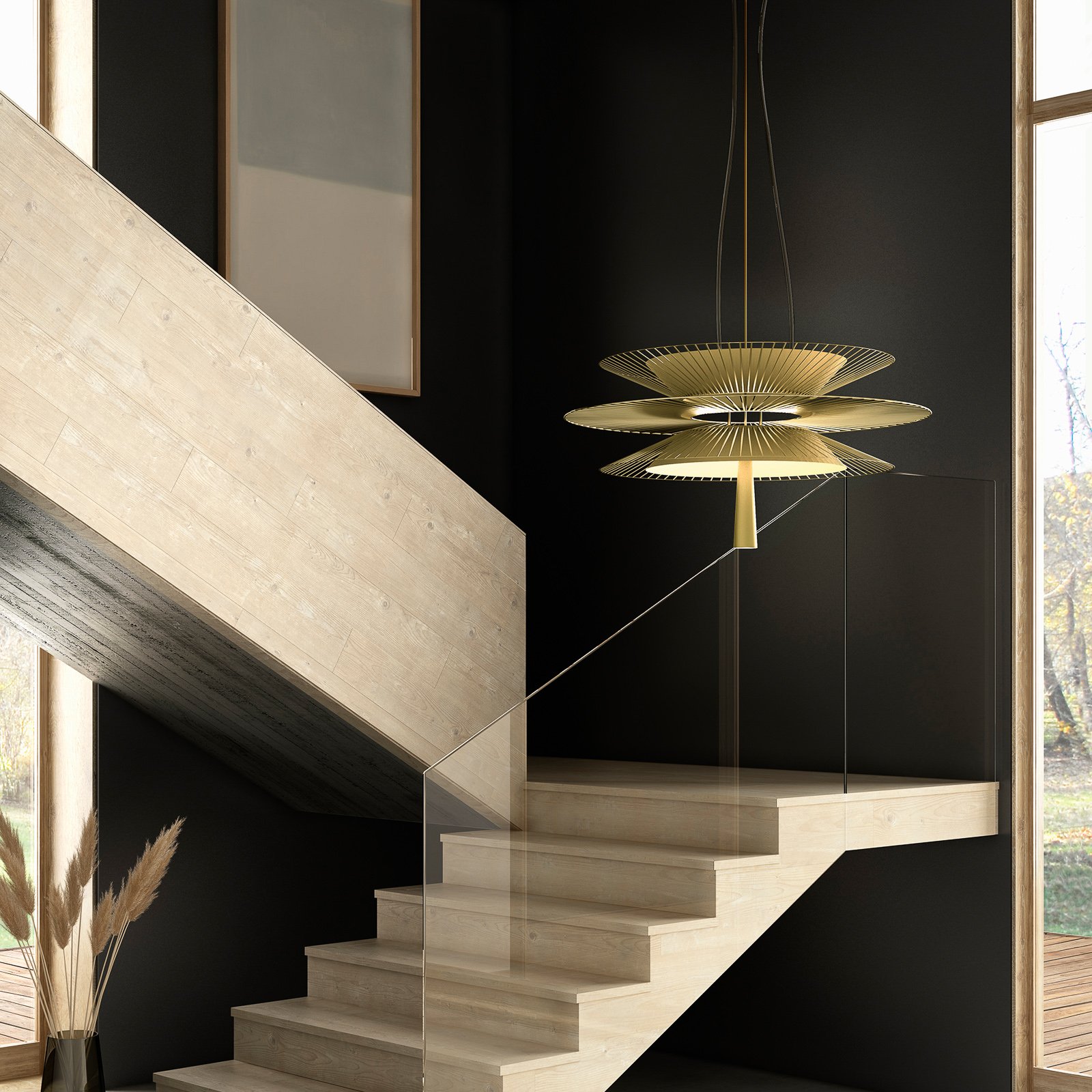 Gravity 2 Pendelleuchte Golden - Forestier