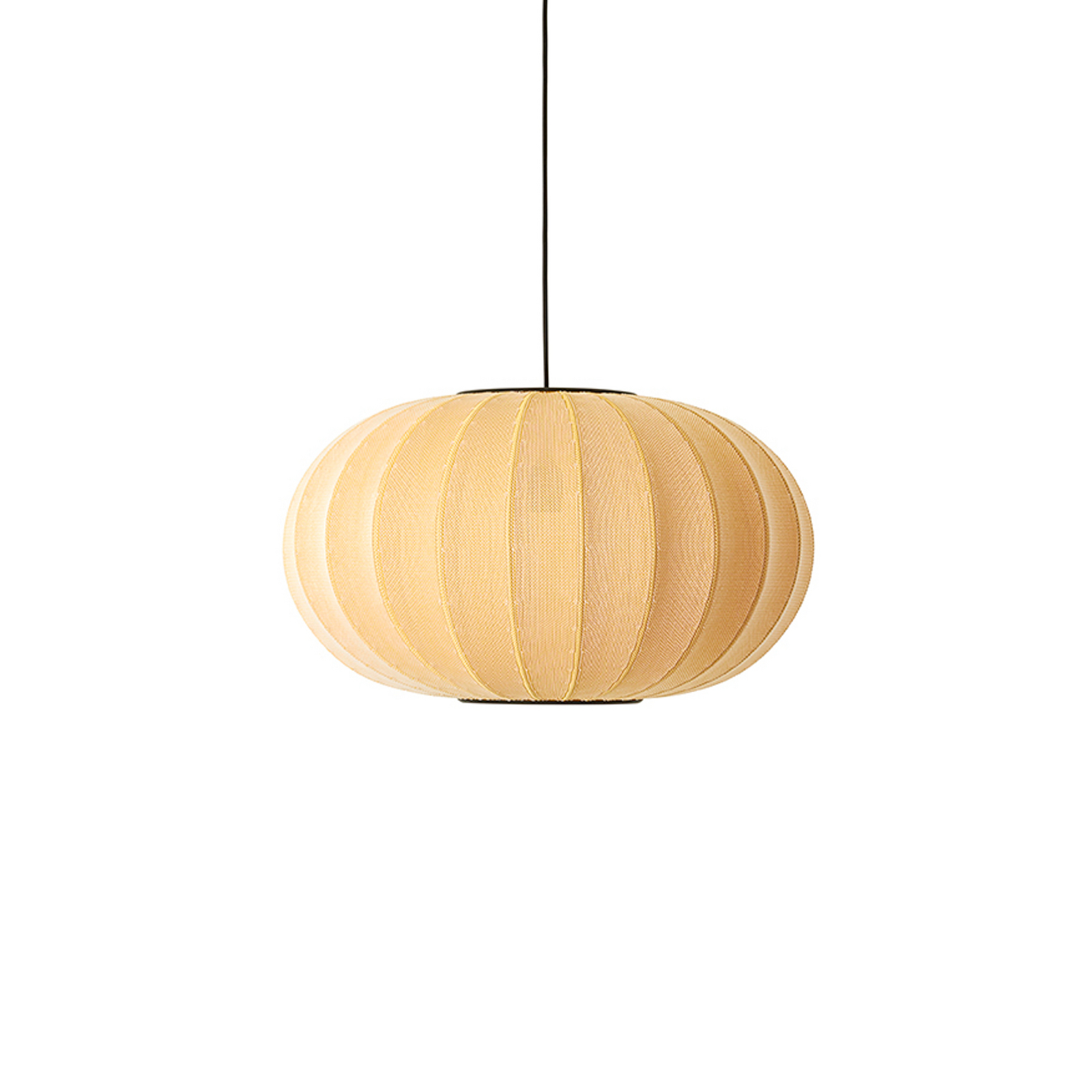 Knit-Wit 57 Ovale hanglamp oranje E27 - Handgemaakt