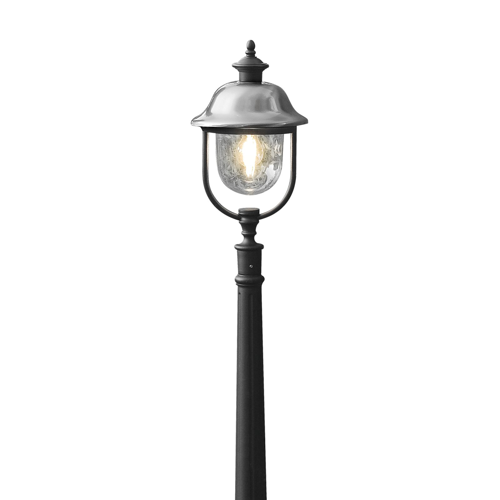 Parma path light with a stainless steel roof