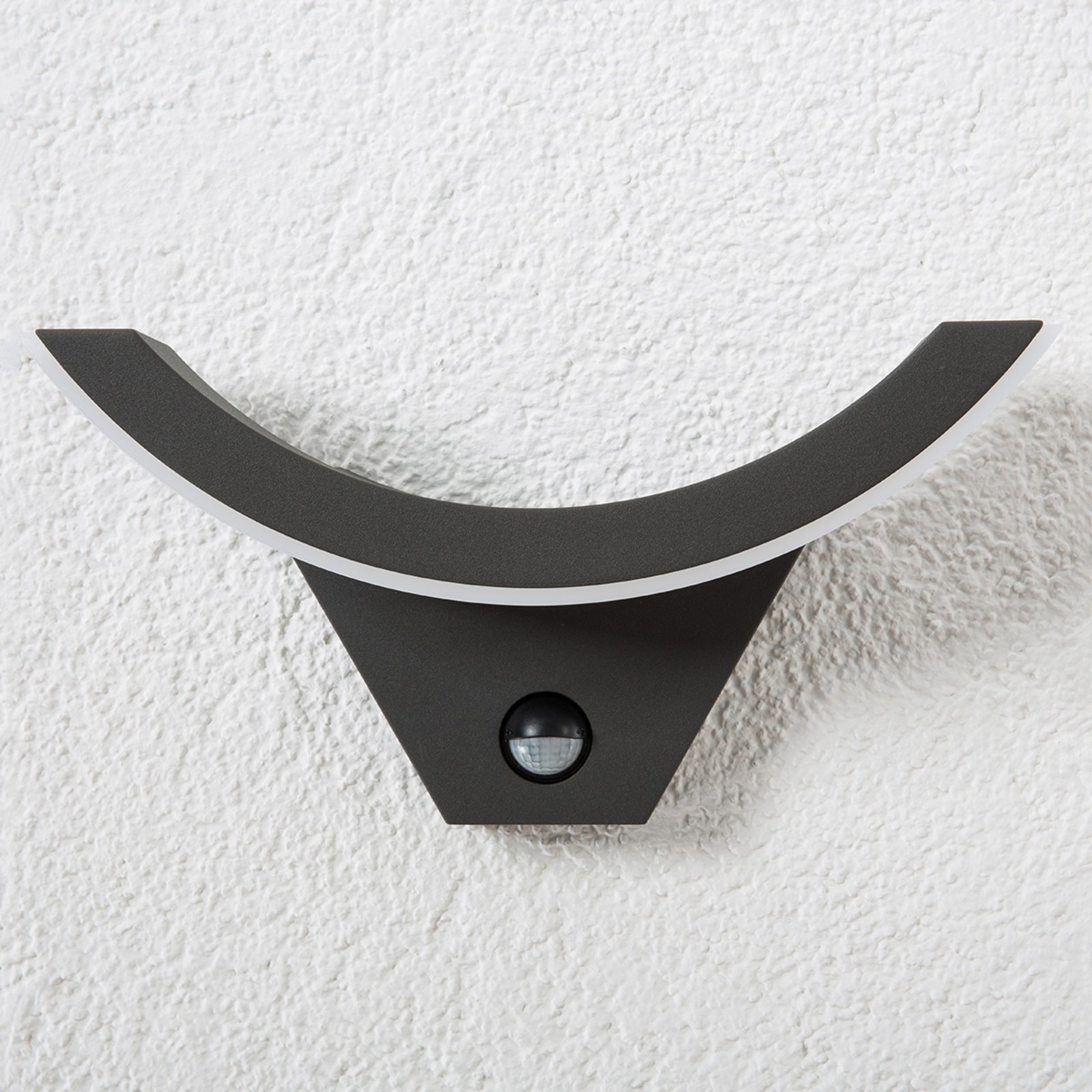 Half Aplique Pared Exterior w/Sensor Graphite - Lucande