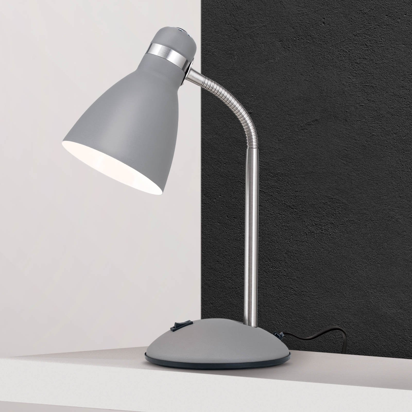 Lámpara de mesa School, gris