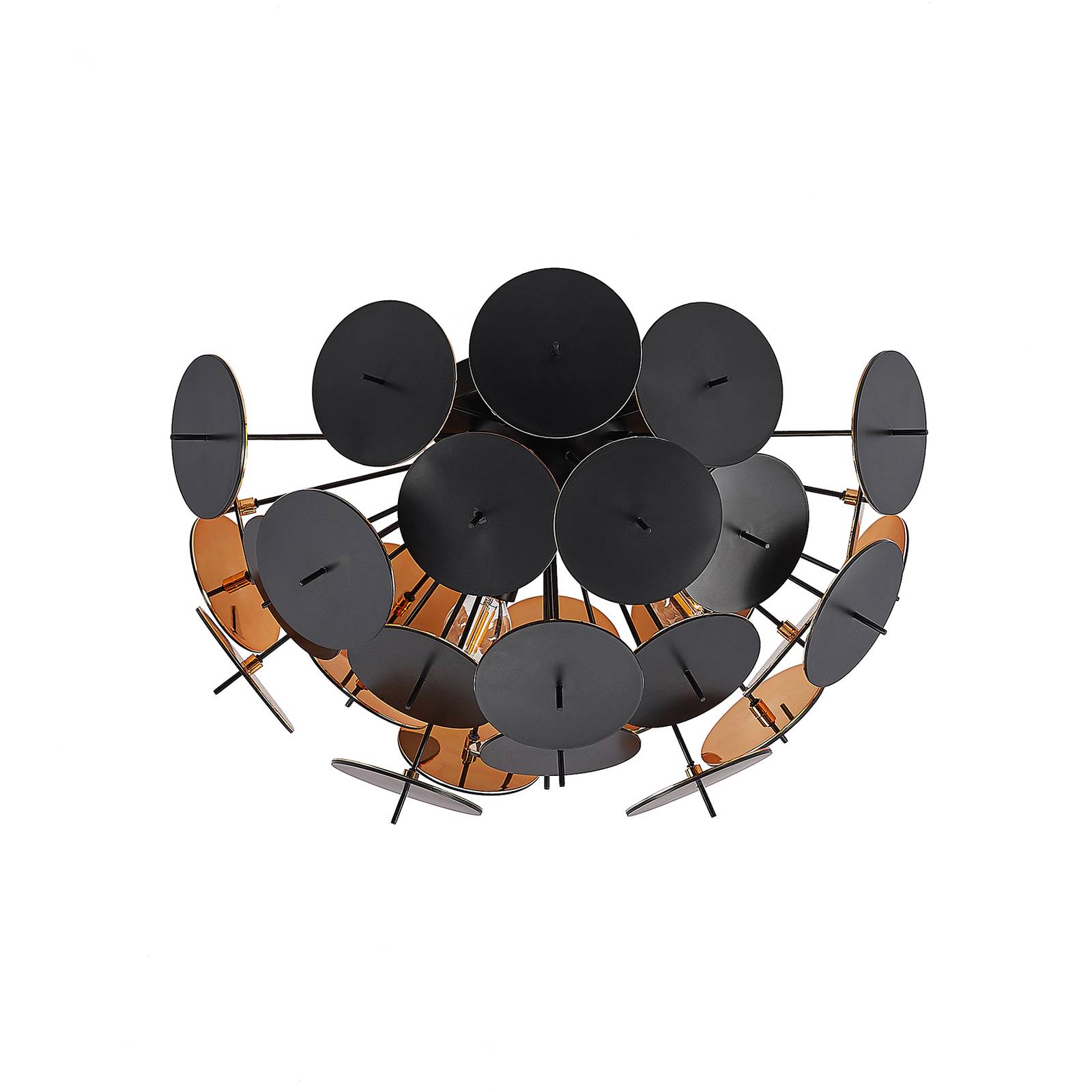 Lucande Noctavi plafoniera, per soggiorno / sala da pranzo, ferro, plastica, E14, 40 W, altezza: 27 cm