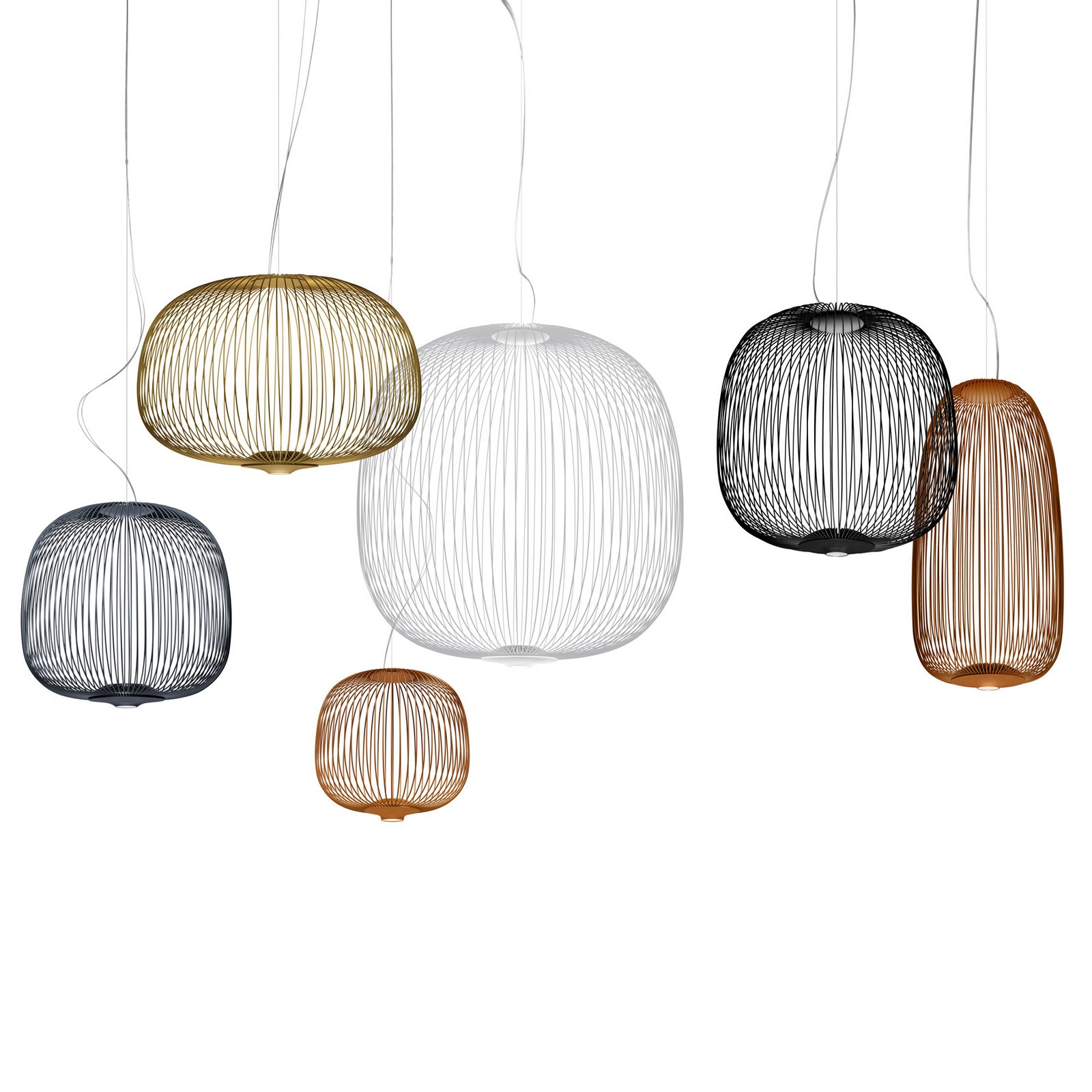 Spokes 1 LED-Pendellampe dimmbar kupfer - Foscarini