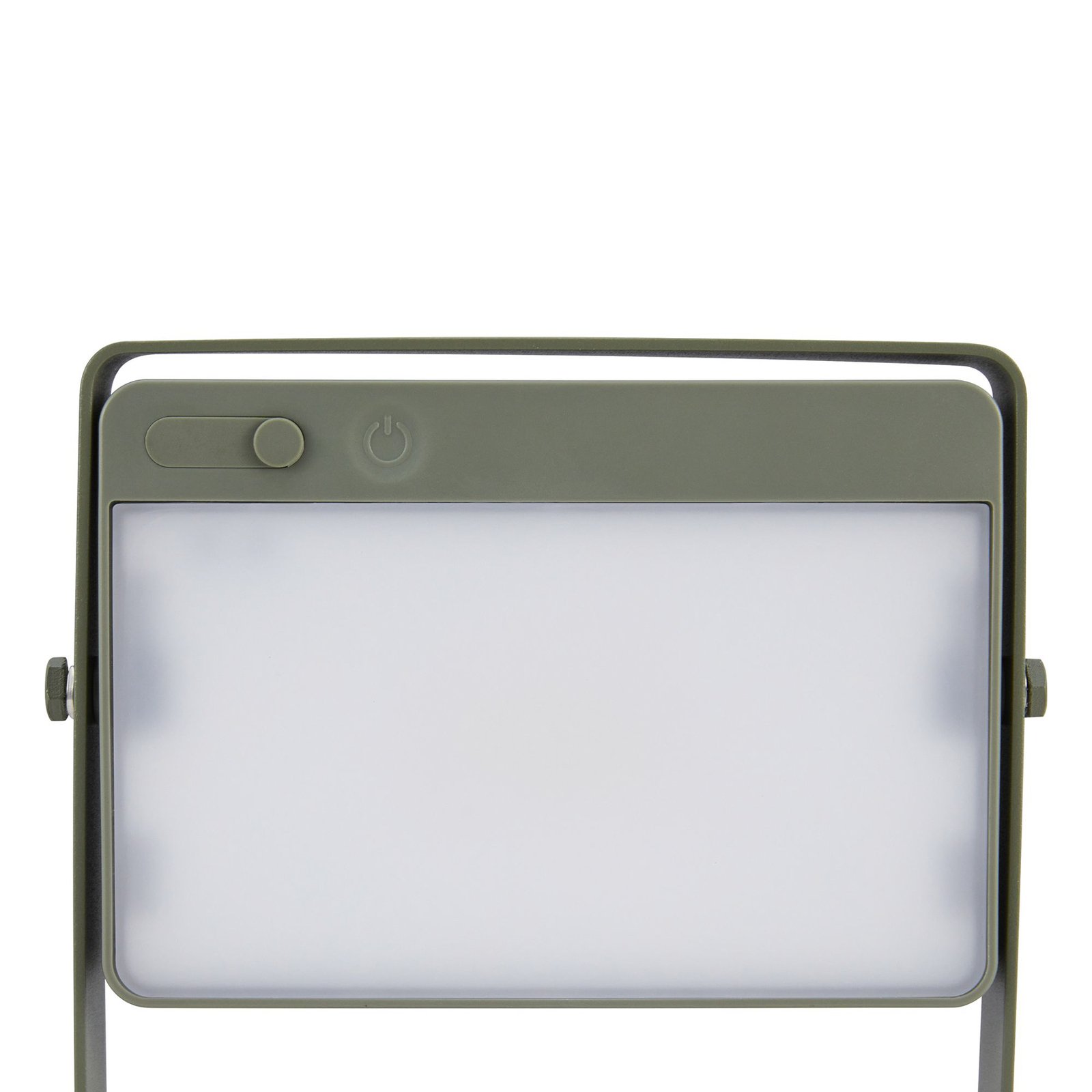 Saulio LED solarna stolna lampa, maslinasto zelena, IP44, aluminij, USB,