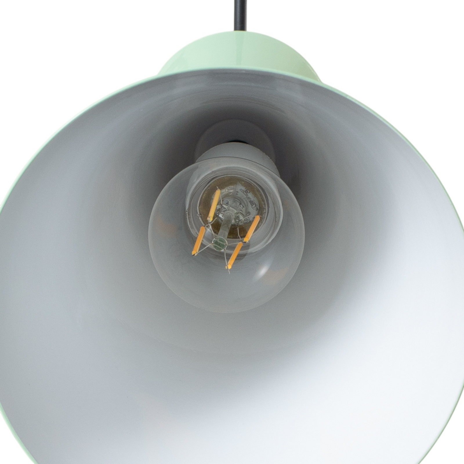 Hängeleuchte Glenora, mintgrün/weiß, Metall, Ø 18 cm