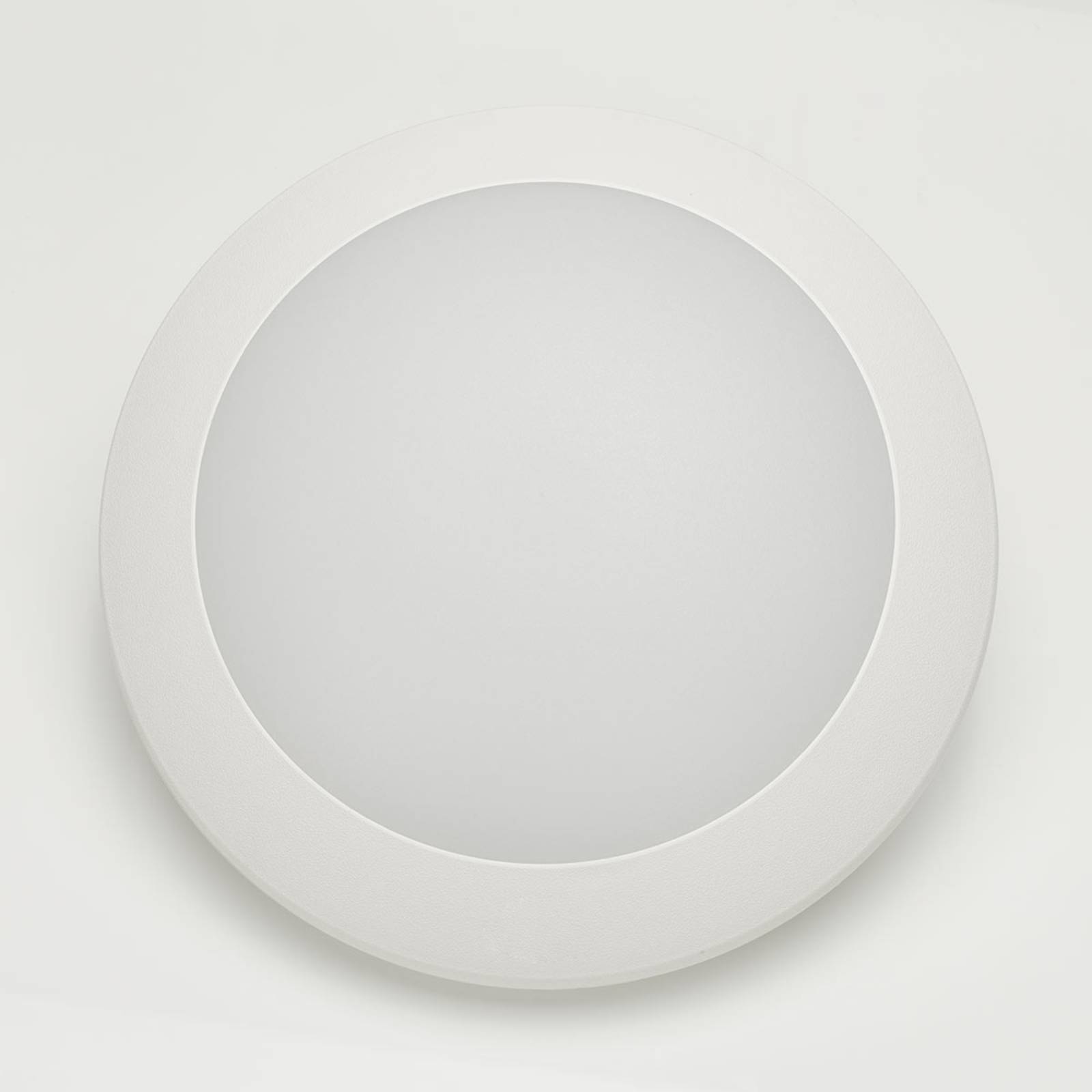 Utendørs LED-vegglampe Berta Ø27,5 cm hvit 11W CCT