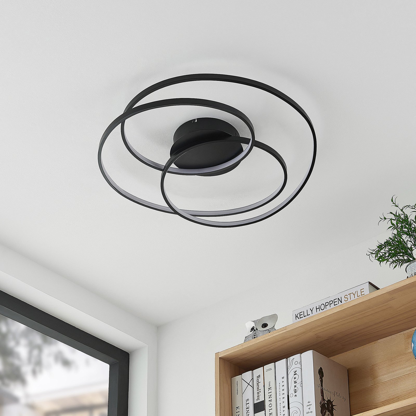 Kateryna LED Lámpara de Techo Ø60 Black - Lindby