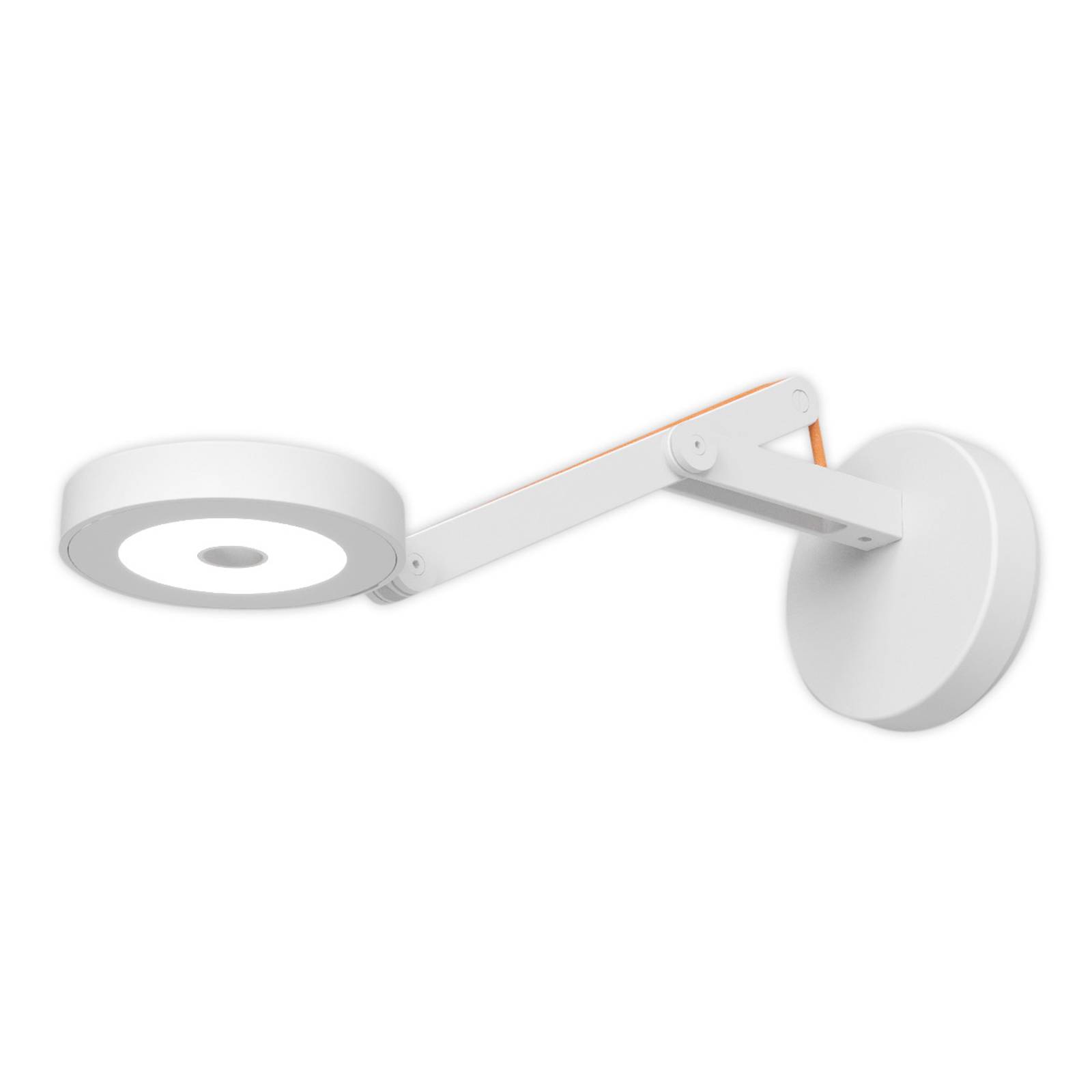 Rotaliana String W0 DTW wall lamp white orange, for Living / Dining Room, aluminium, polycarbonate, fabric, 9 W