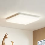 Prios LED ceiling lamp Artin, 33 cm, white, angular, sensor