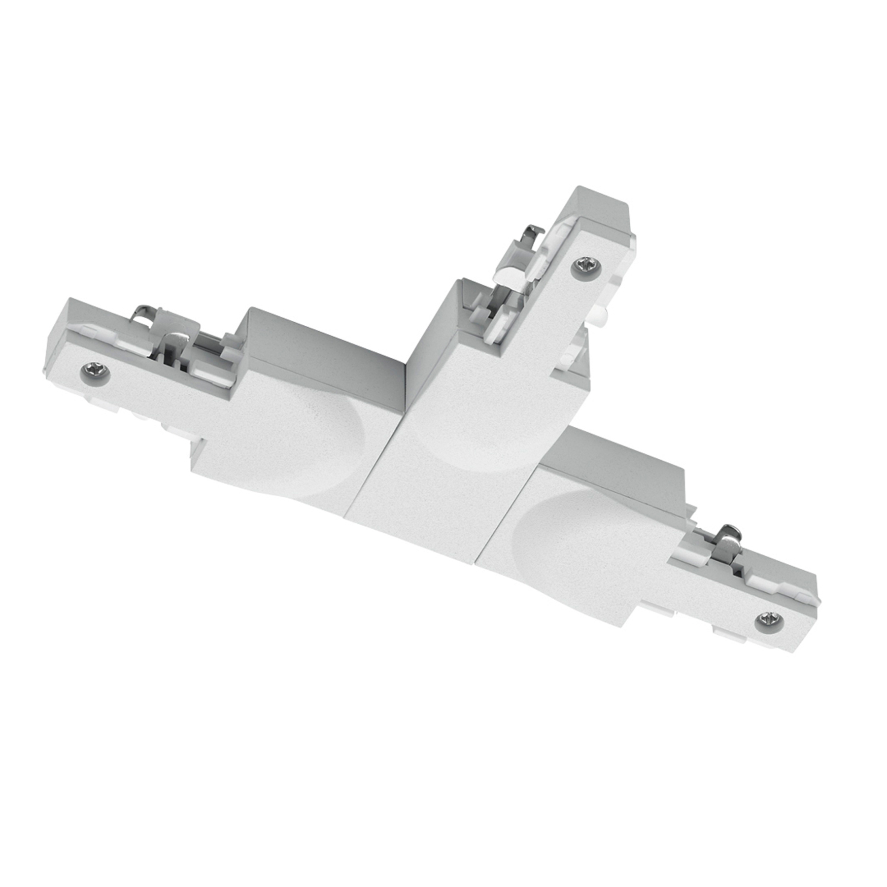 Trio Lighting T-connector for DUOline 2-circuit track matt white, plastic, L: 16 cm, W: 10 cm, H: 2 cm