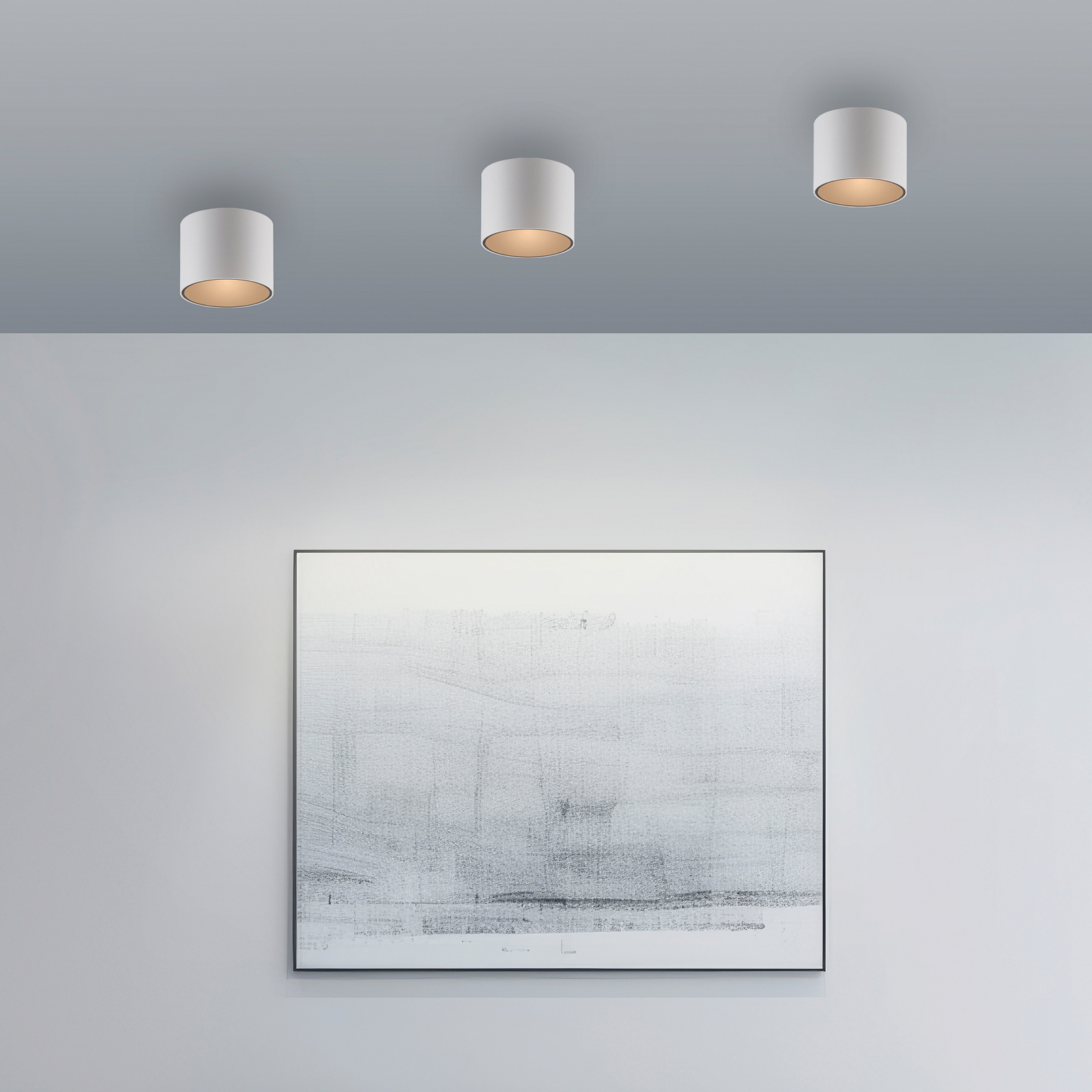 PURE LED лампа за баня Point, бяла, Ø 18 cm, метал, IP44