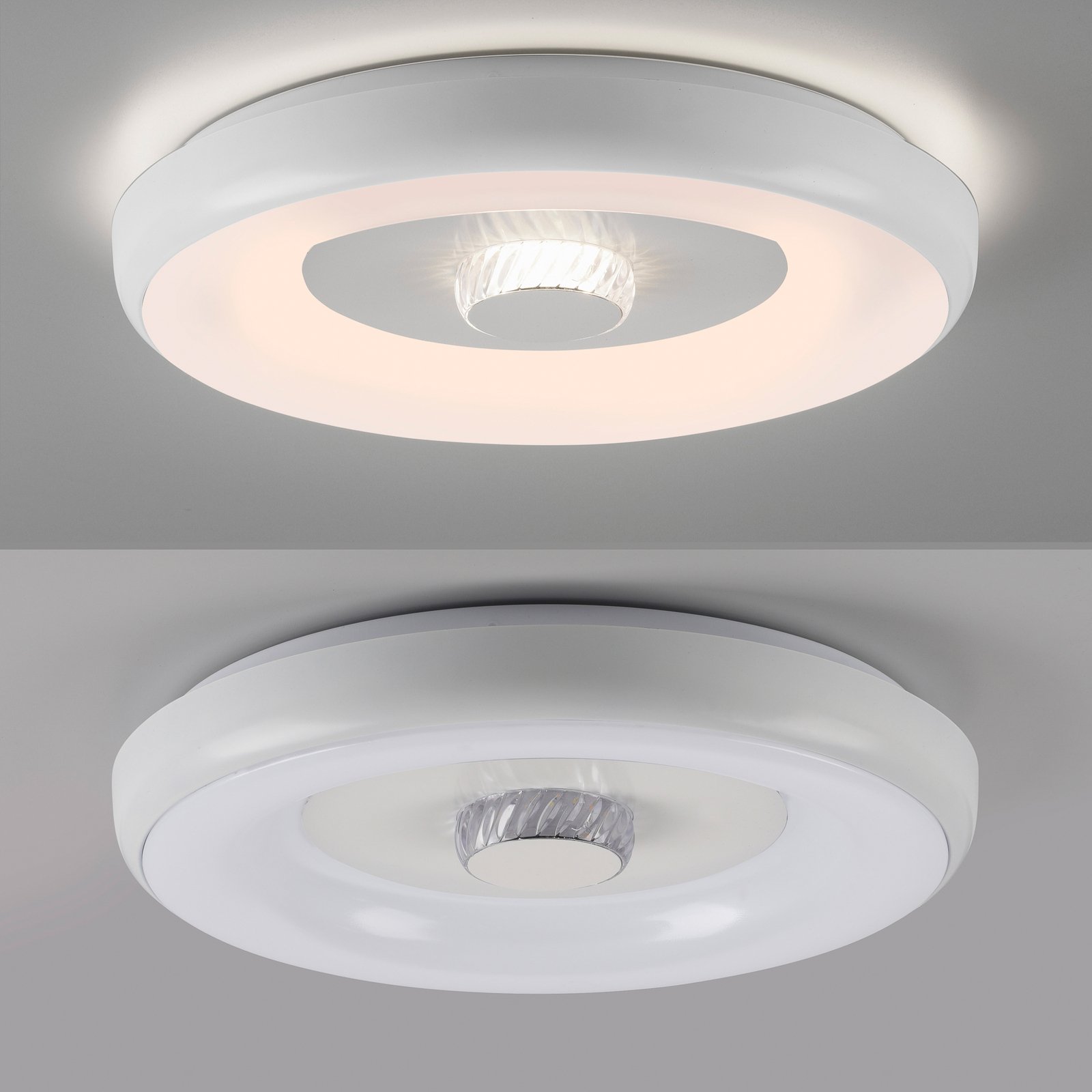 JUST LIGHT. LED stropné svietidlo LOLAsmart Vertigo, biele