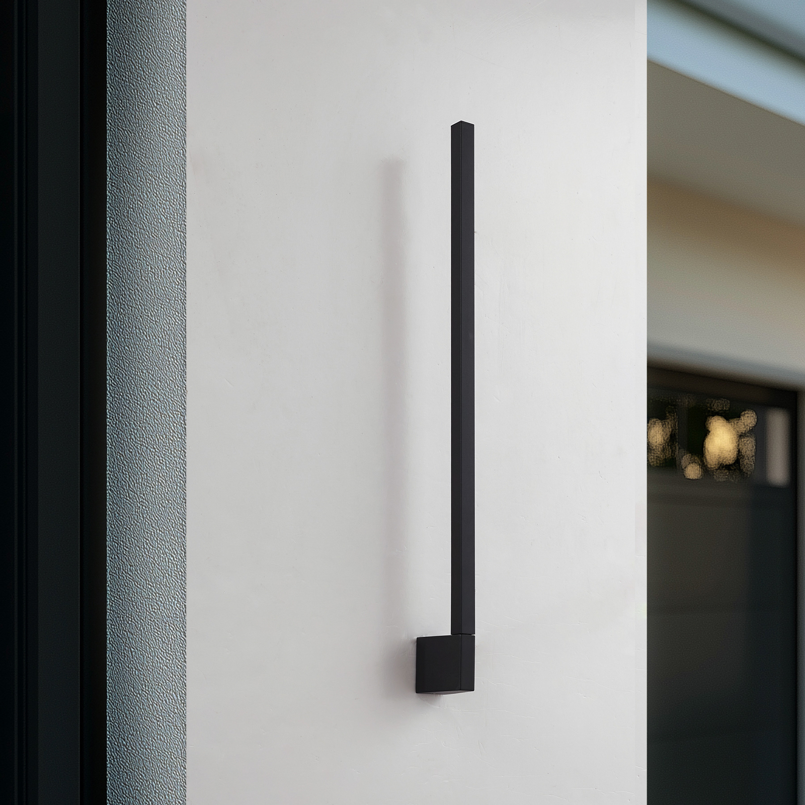 Neano Kinkiet zewnętrzny LED wysokość 80 cm czarny IP54 metal - Lindby