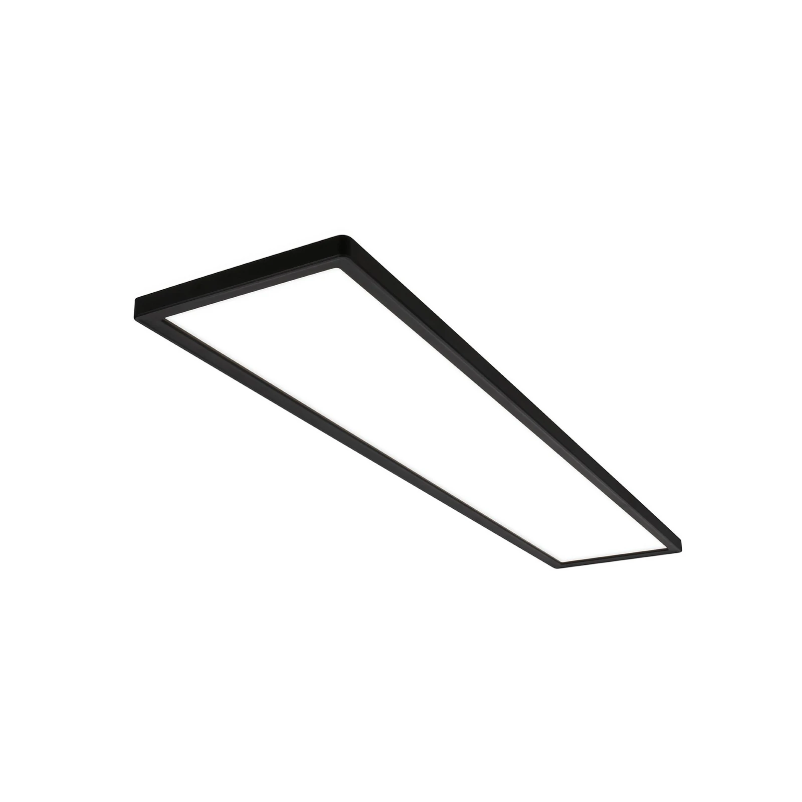 LED mennyezeti lámpa Tava, fekete, műanyag, 98cm, háttérvilágítással