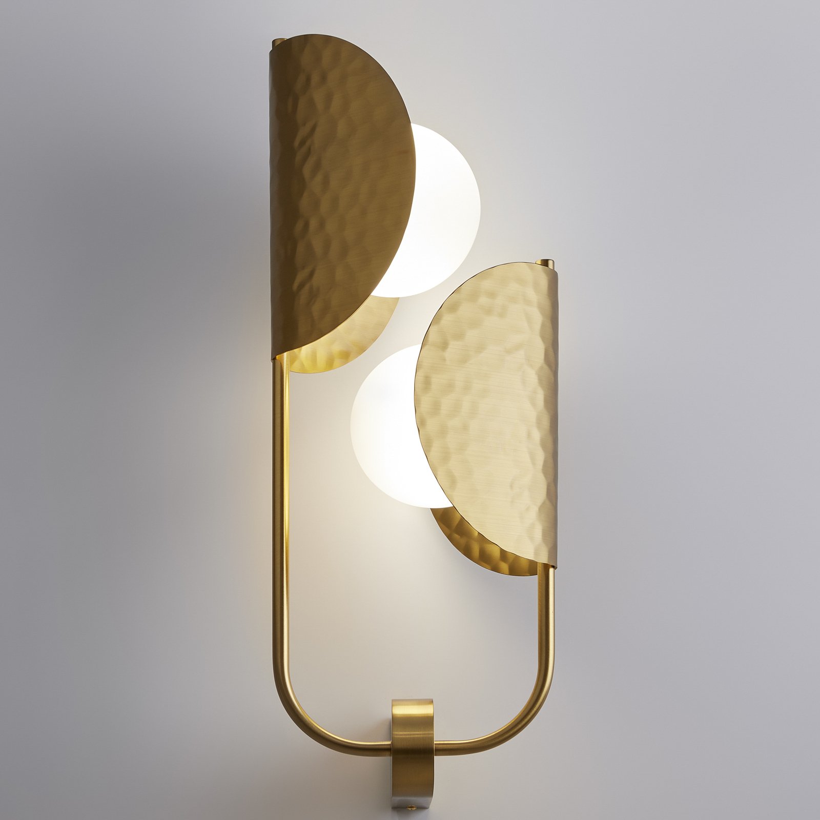 Maytoni wandlamp Tropic, links, messing, 2-lamps, metaal