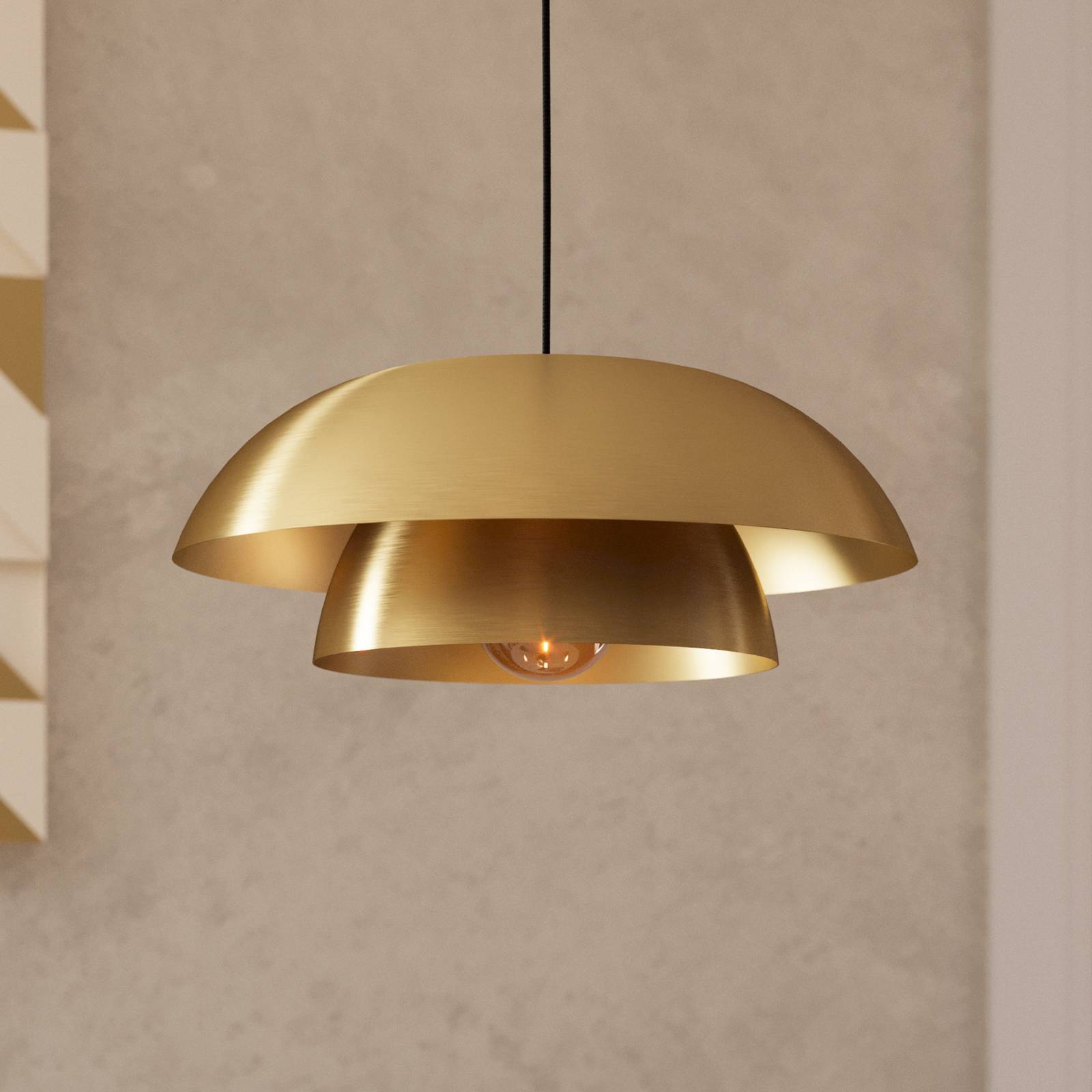 Hängeleuchte Cenciara in Messing gebürstet günstig online kaufen